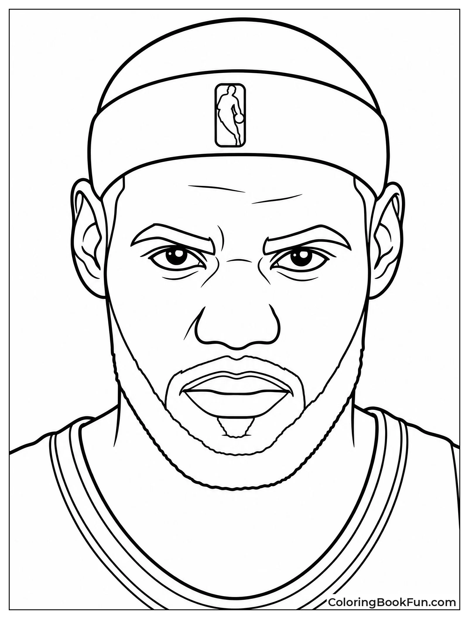 Close Up of LeBron Looking Focused