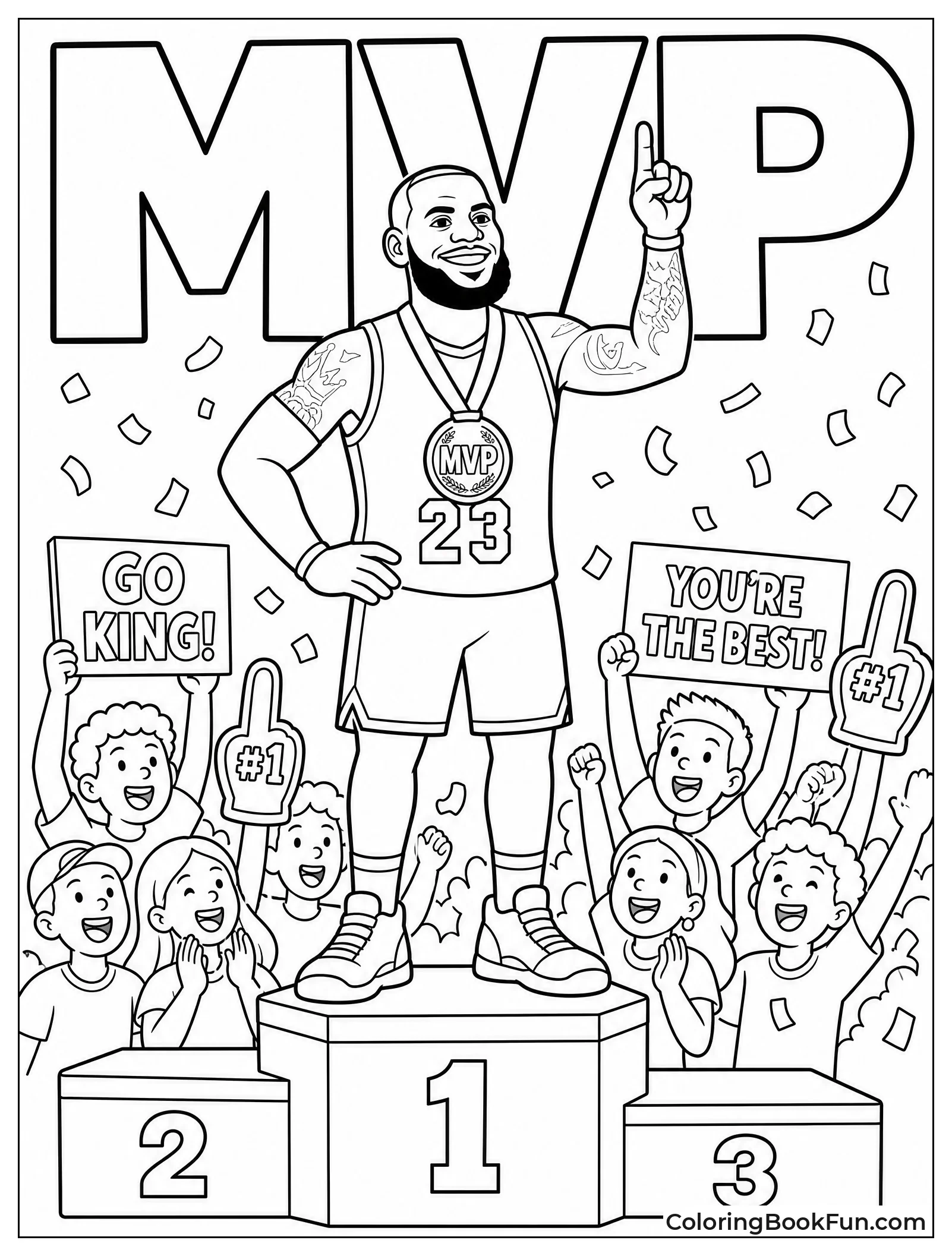 LeBron Wearing His Mvp Medal