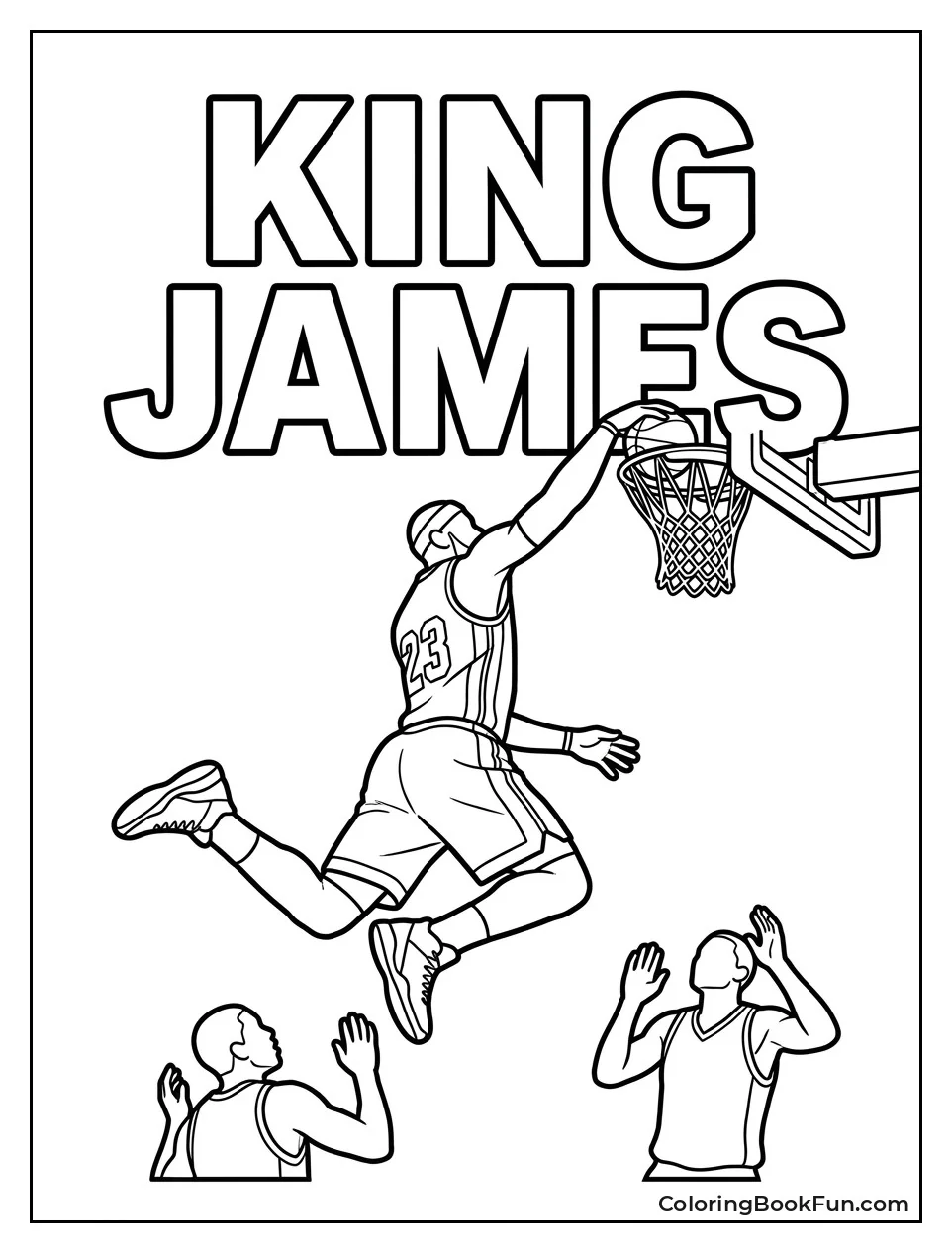LeBron Doing His Famous Tomahawk Dunk