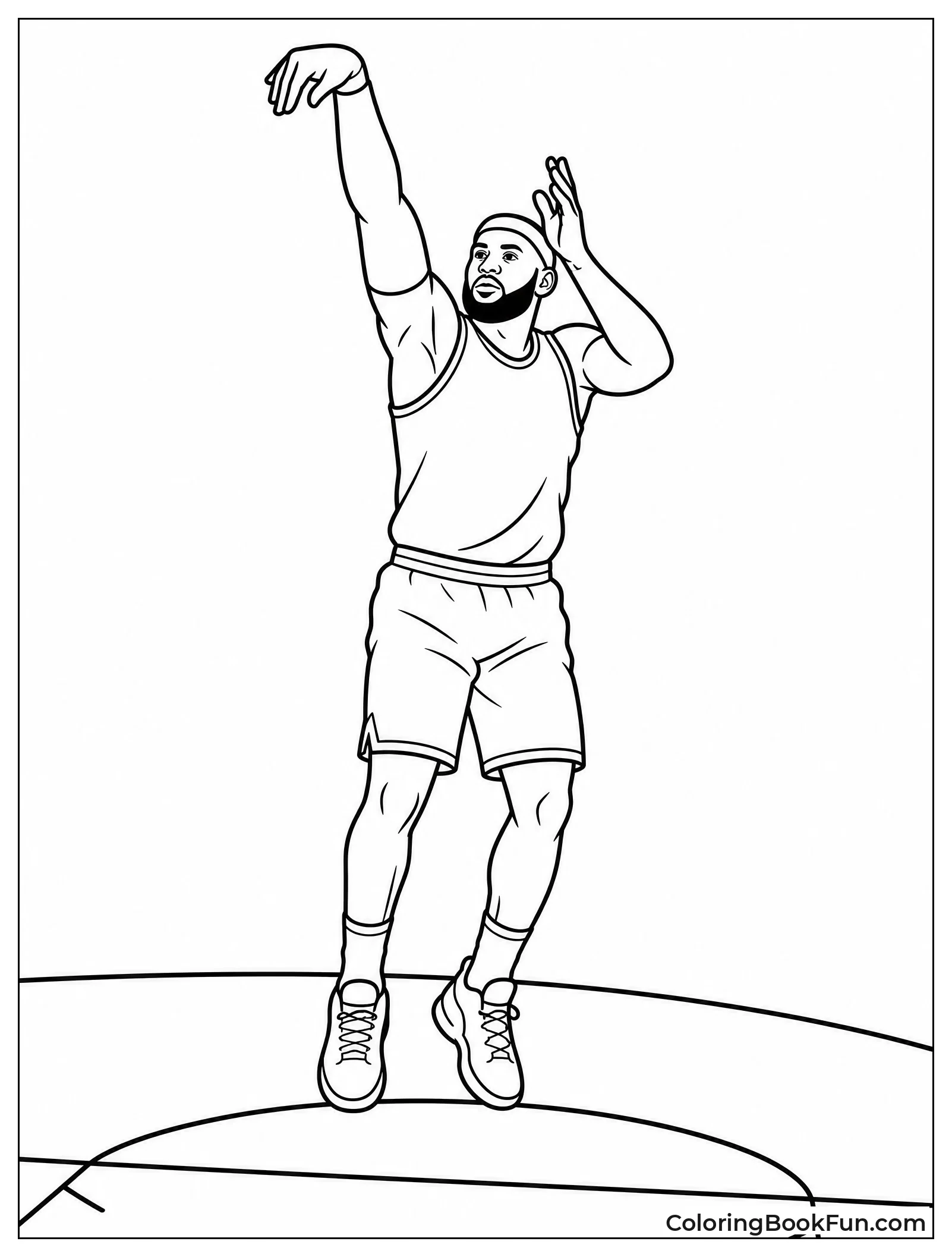 LeBron Shooting a Three Pointer