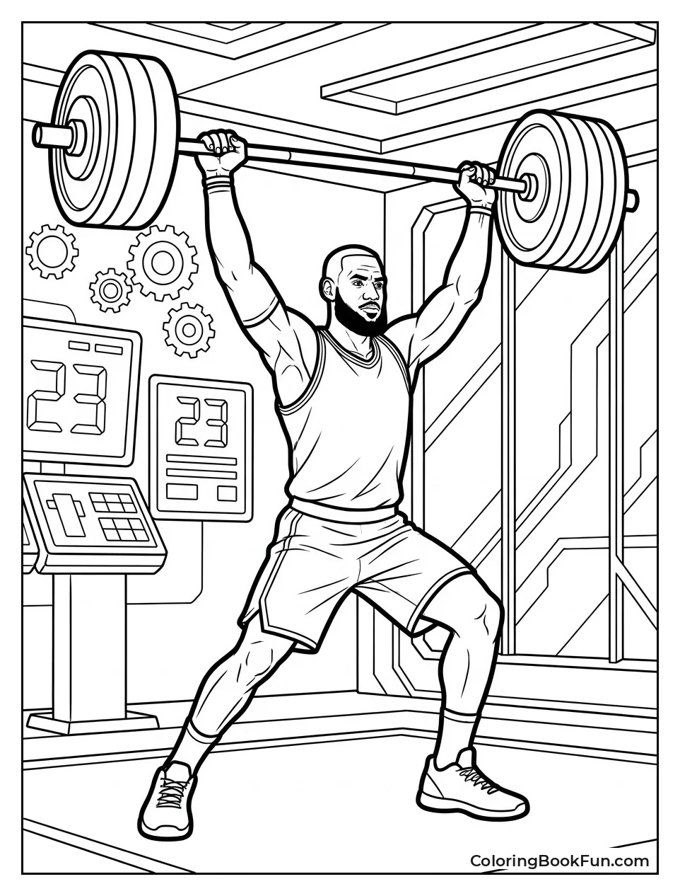LeBron Lifting Weights in the Gym