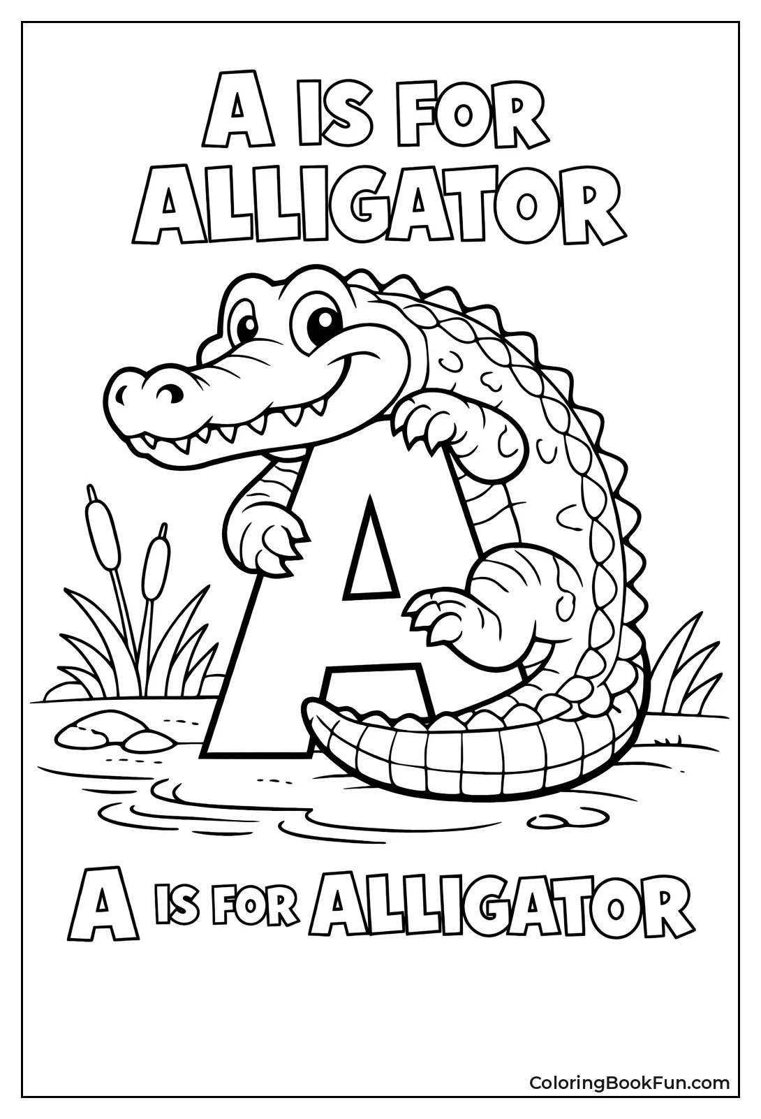 Letter A Alligator