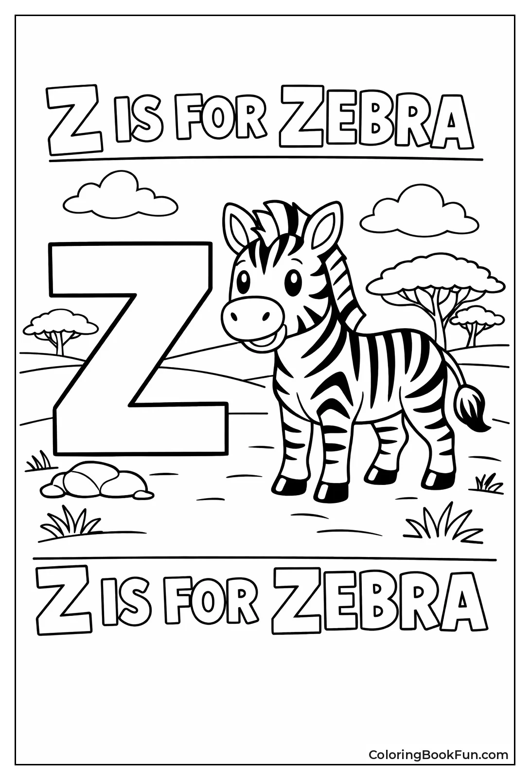 Letter Z Zebra