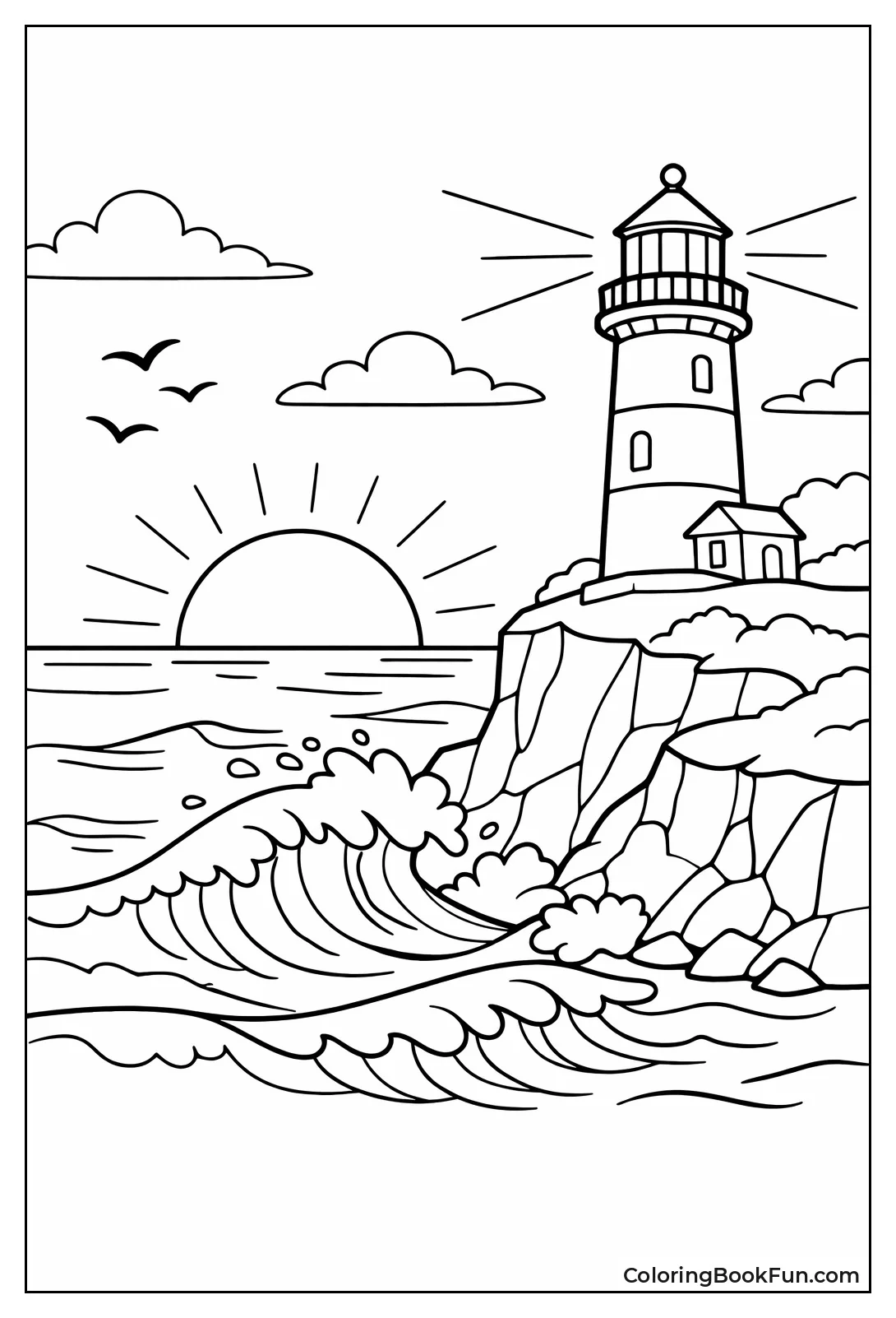 Lighthouse Cliff Sunset