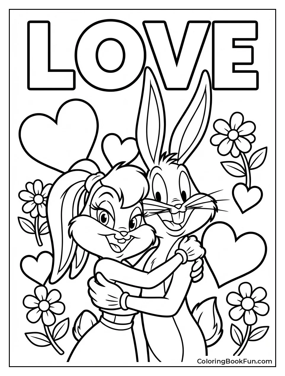 Bugs and Lola Embrace