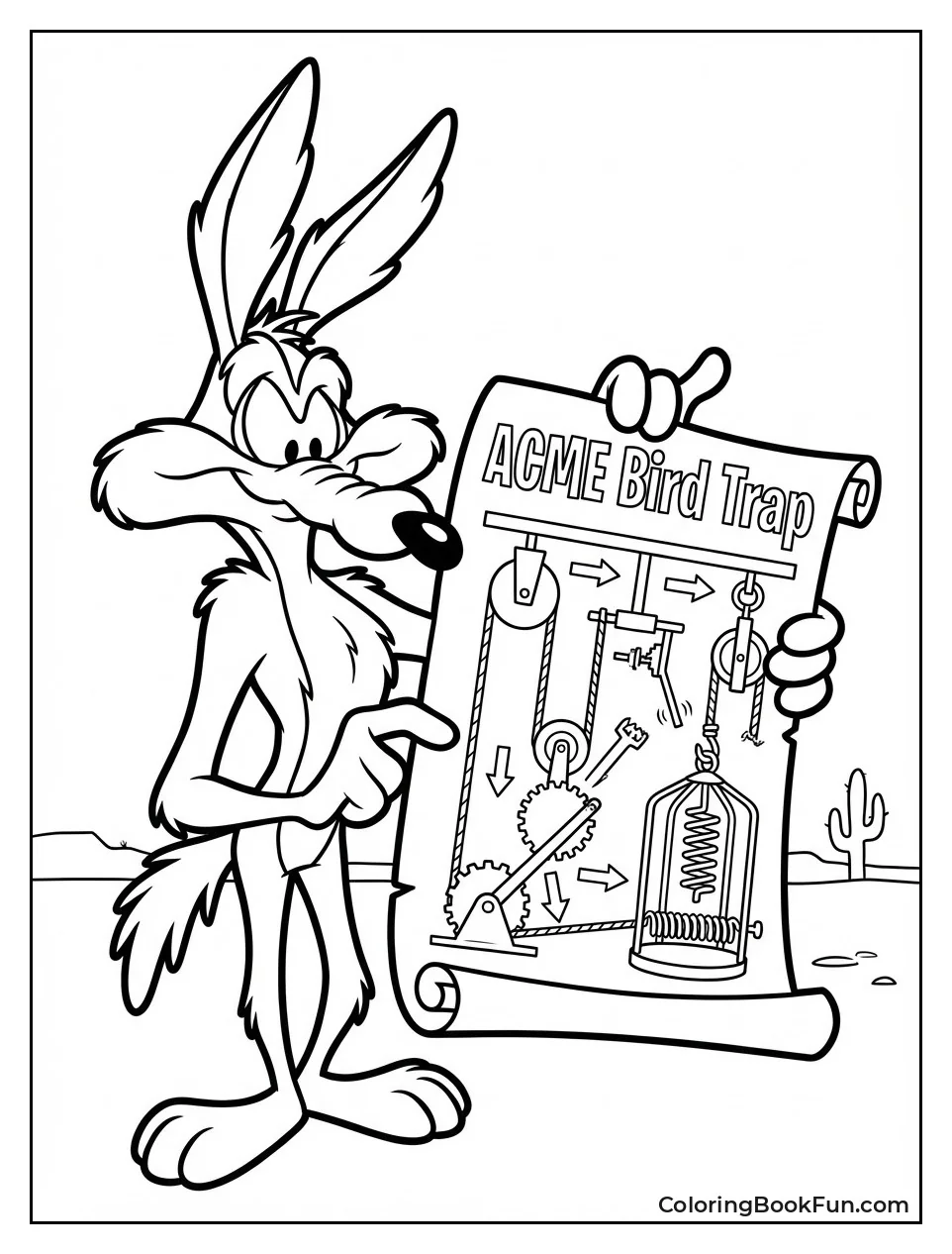 Wile E. Coyote Trap Blueprint