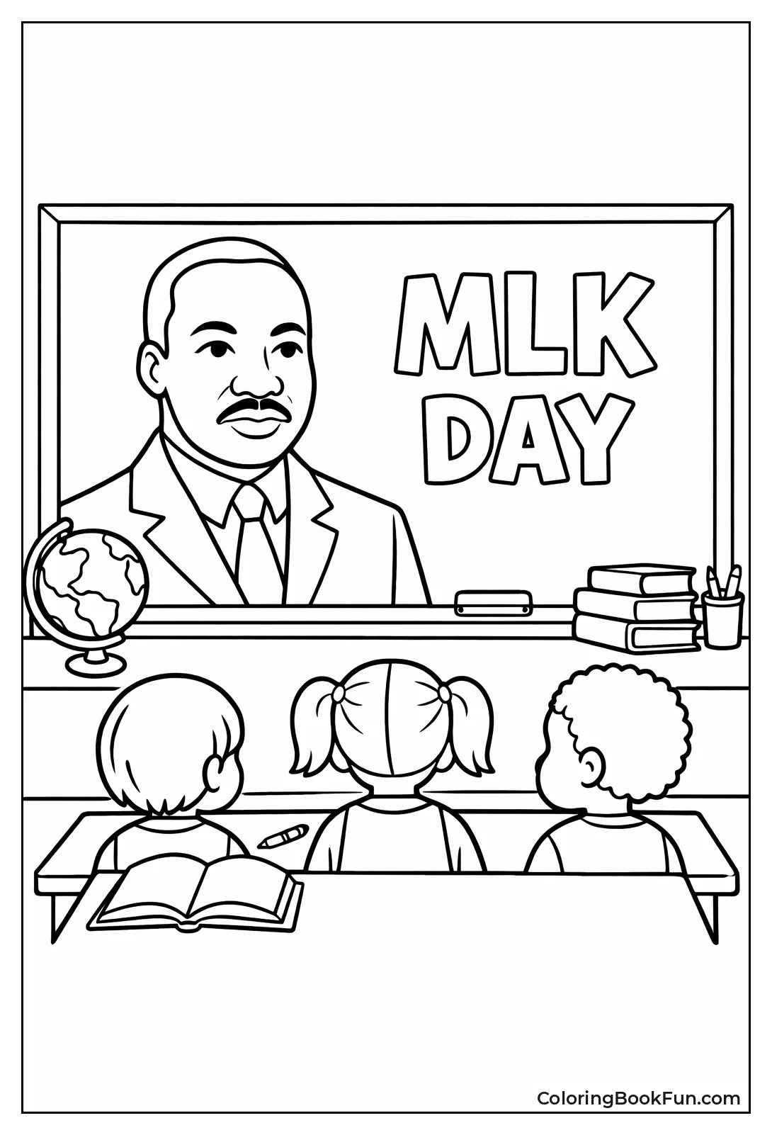 Chalkboard MLK Drawing