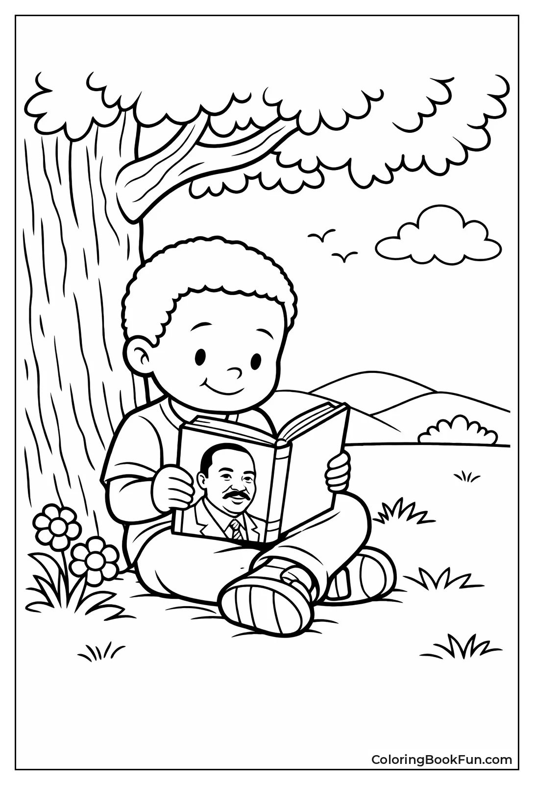 Child Reading MLK Book