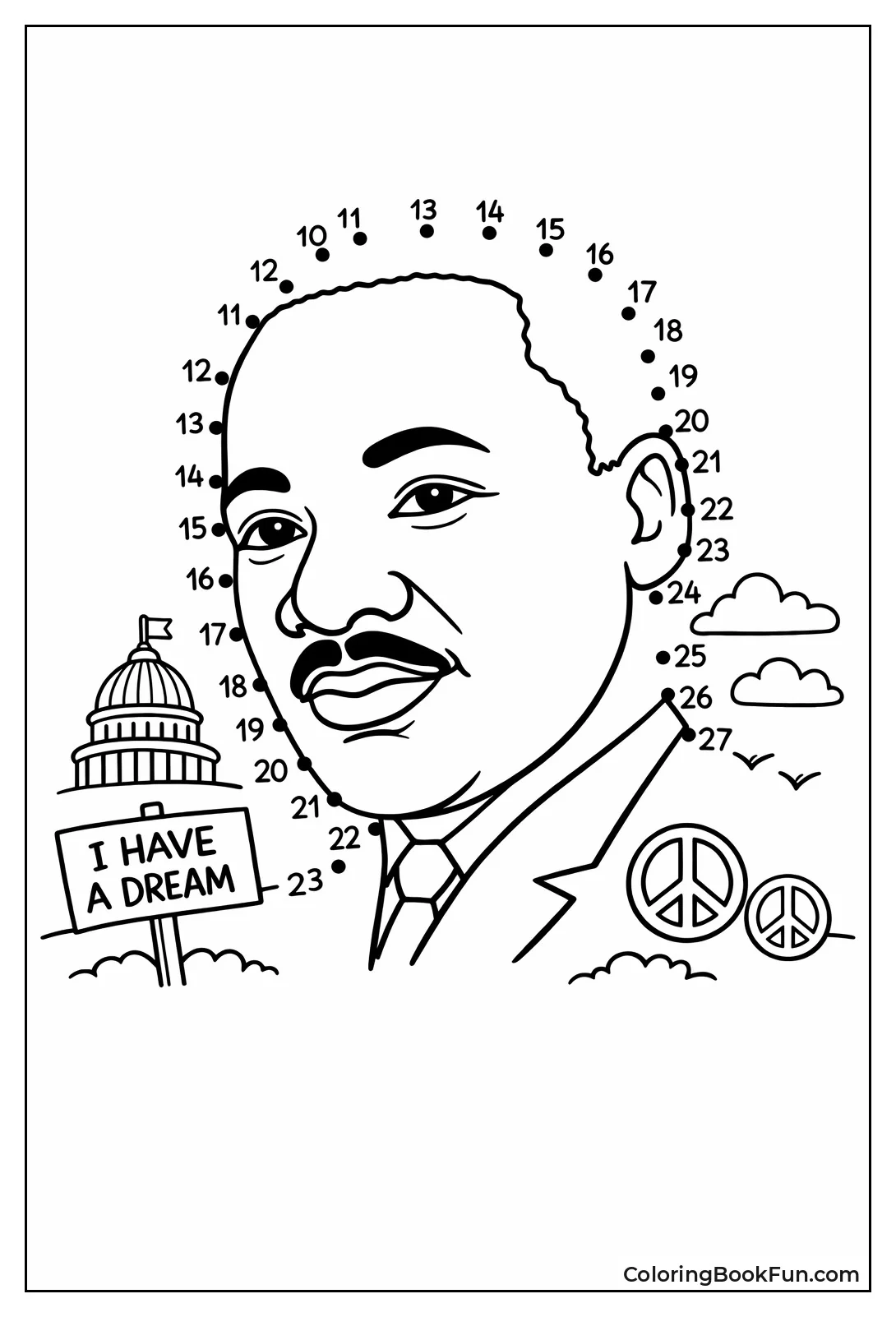Connect the Dots MLK Portrait