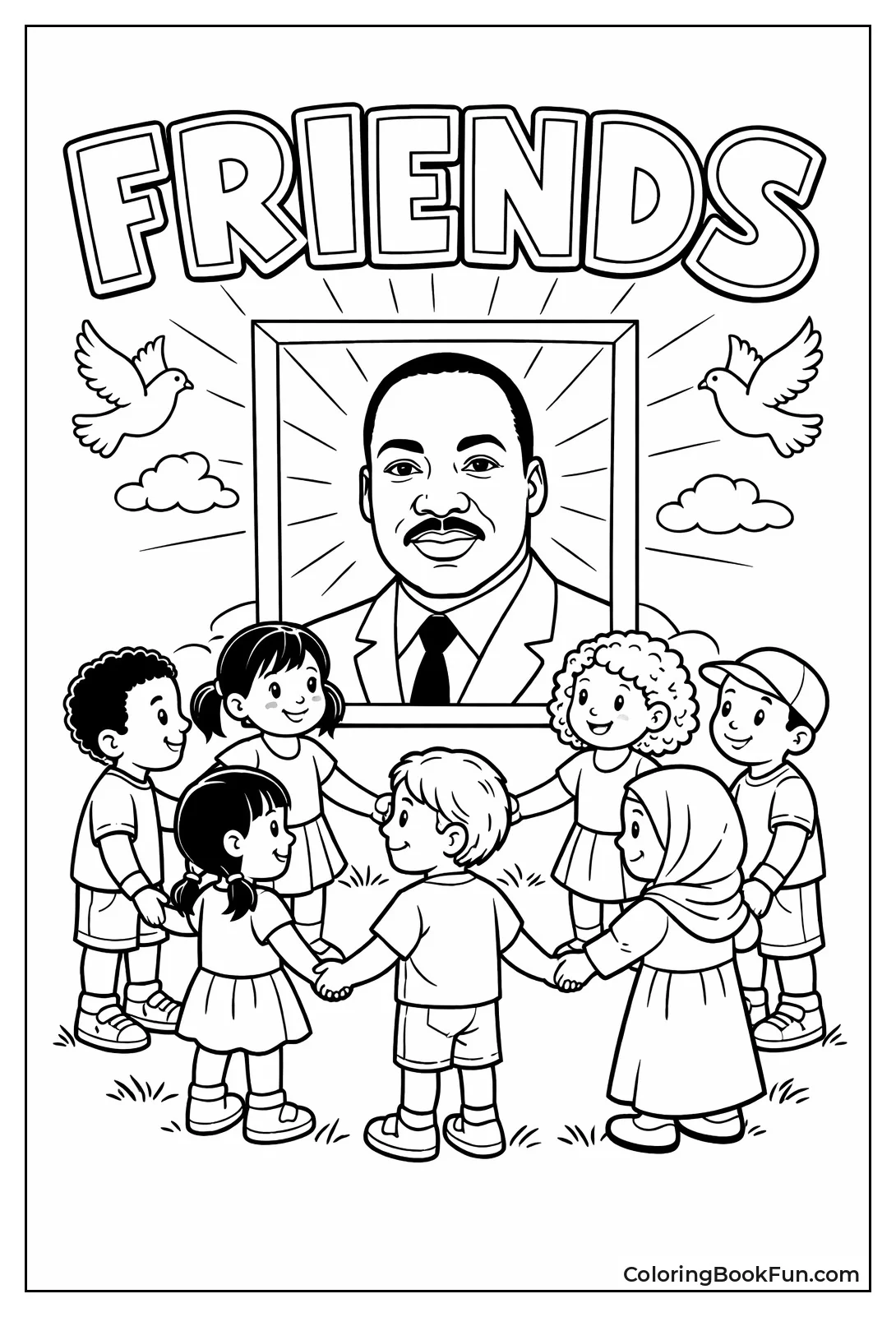 Diverse Children Holding Hands