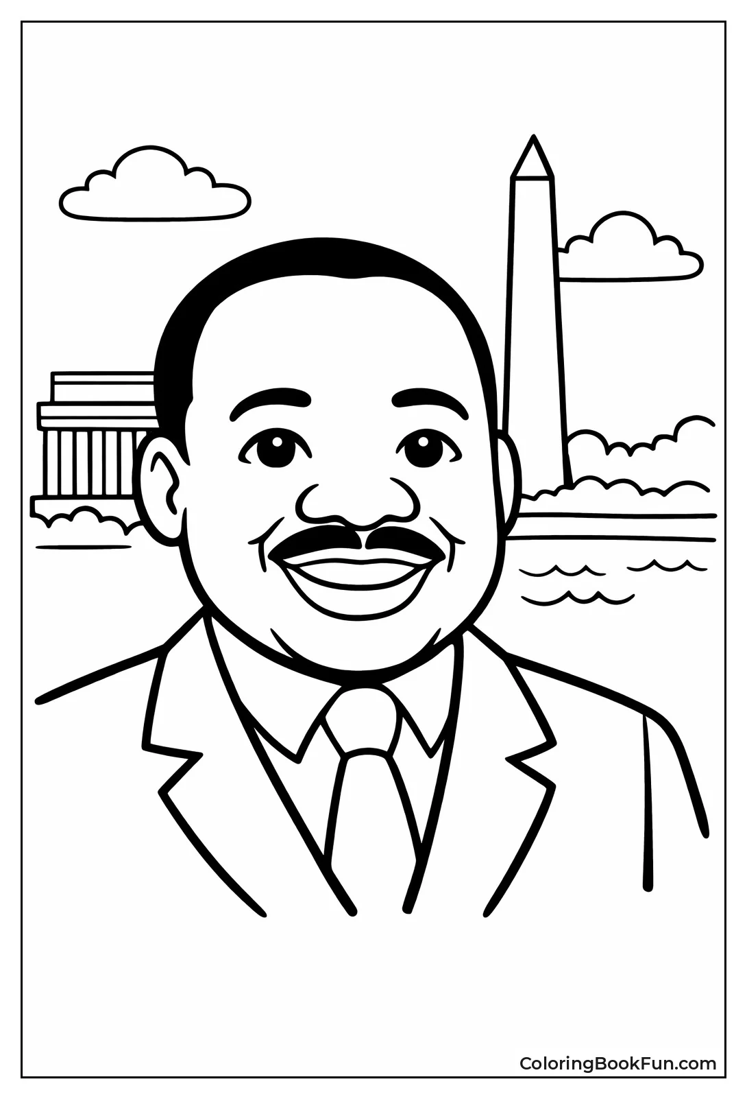MLK Portrait Outline