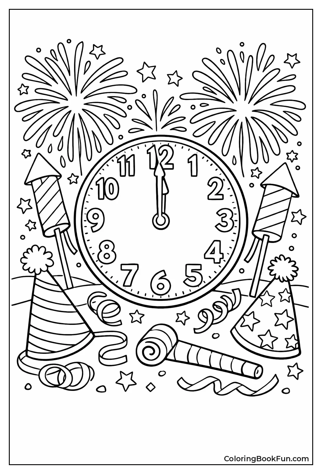 Midnight Clock Fireworks