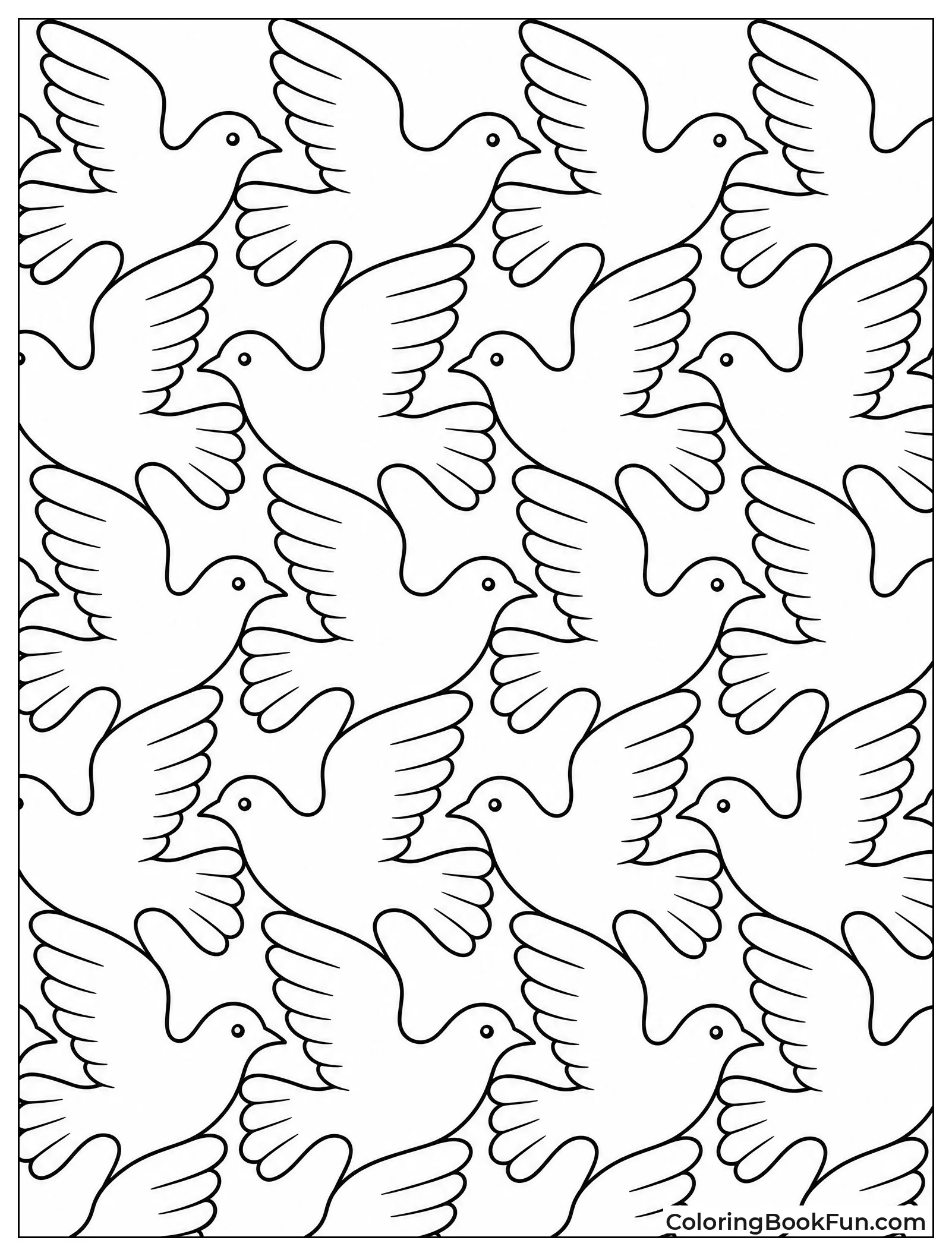 Birds Interlocking Like a Puzzle