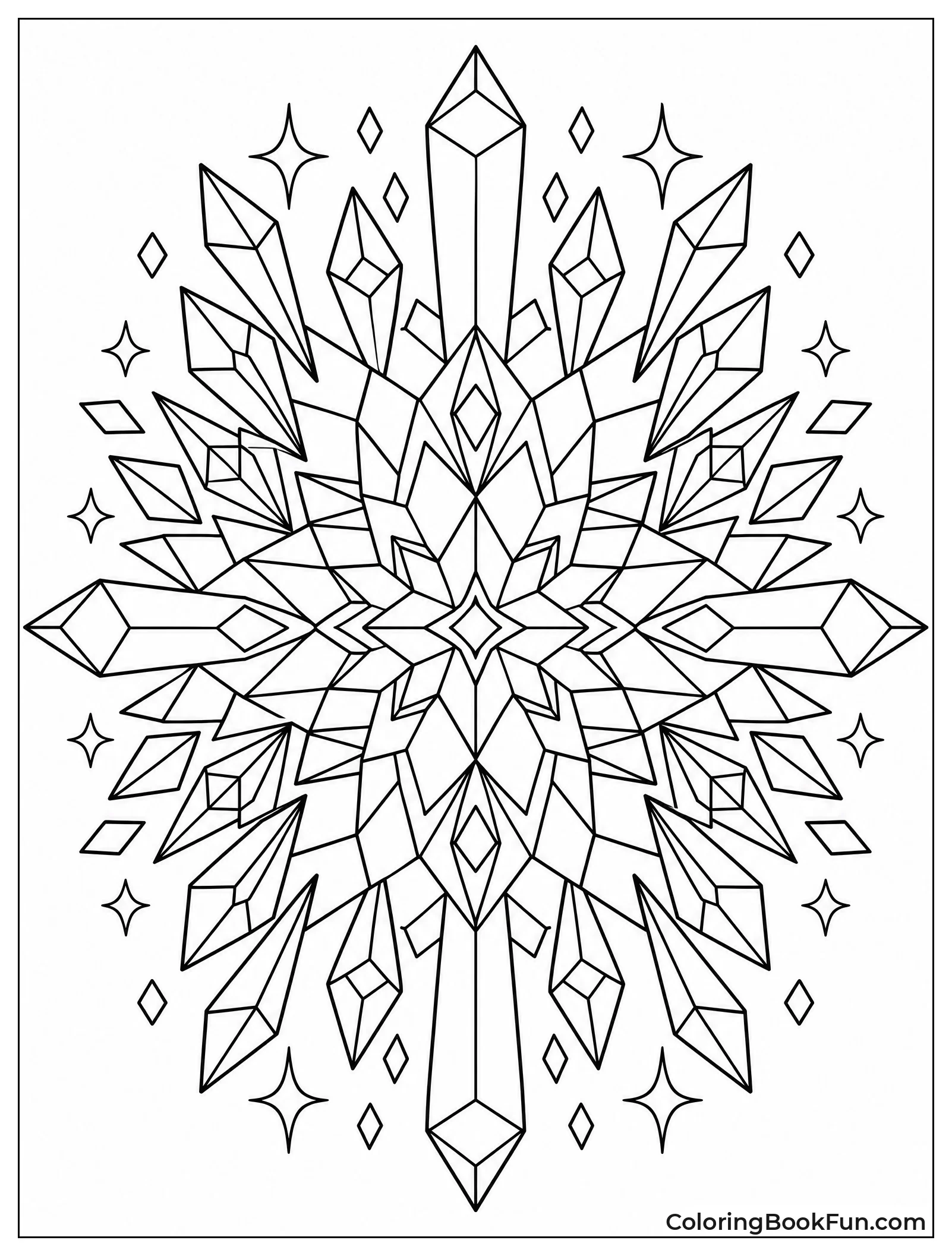 Crystal Shards Reflecting from Center