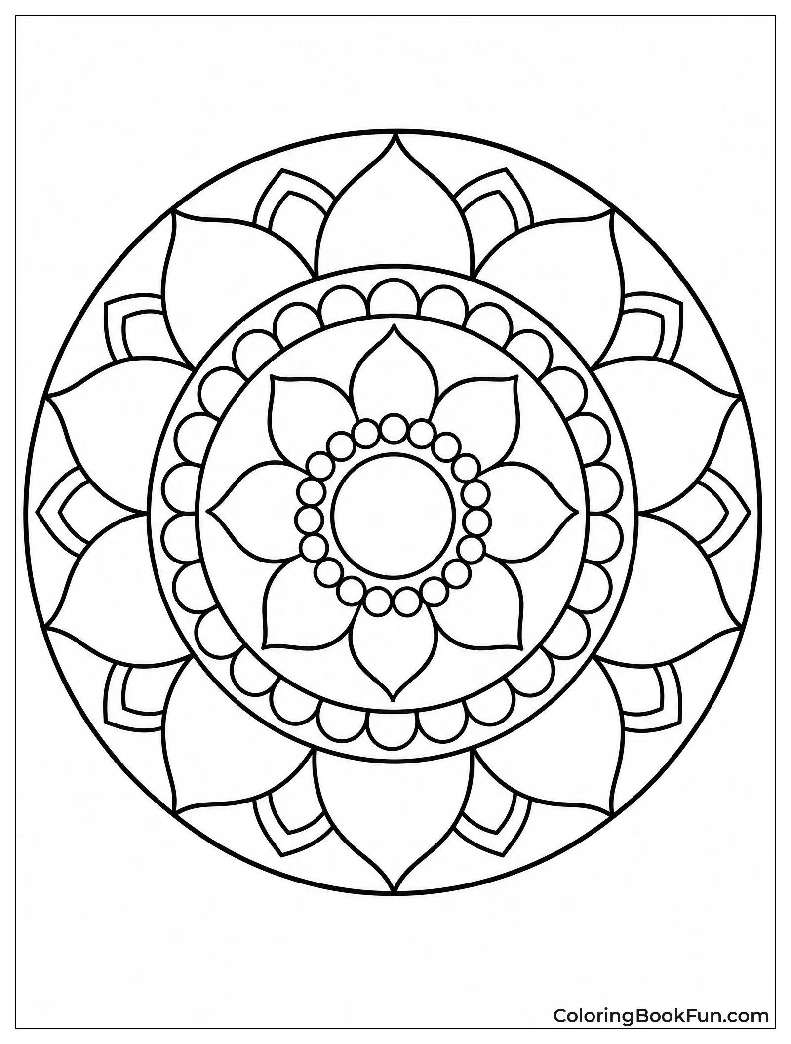 Simple Lotus Petals in Circle