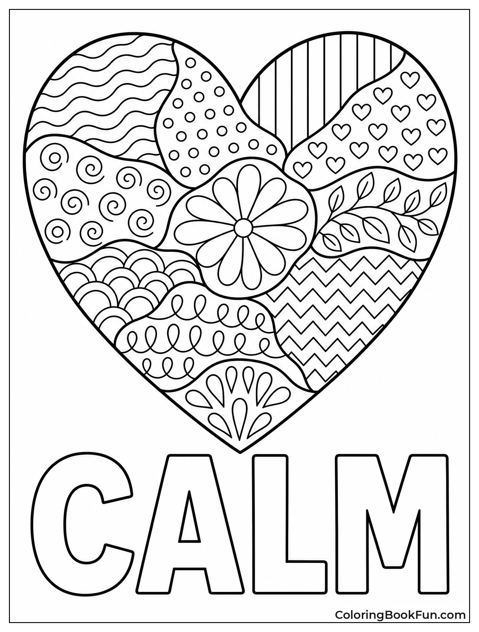 Heart Filled with Doodle Patterns