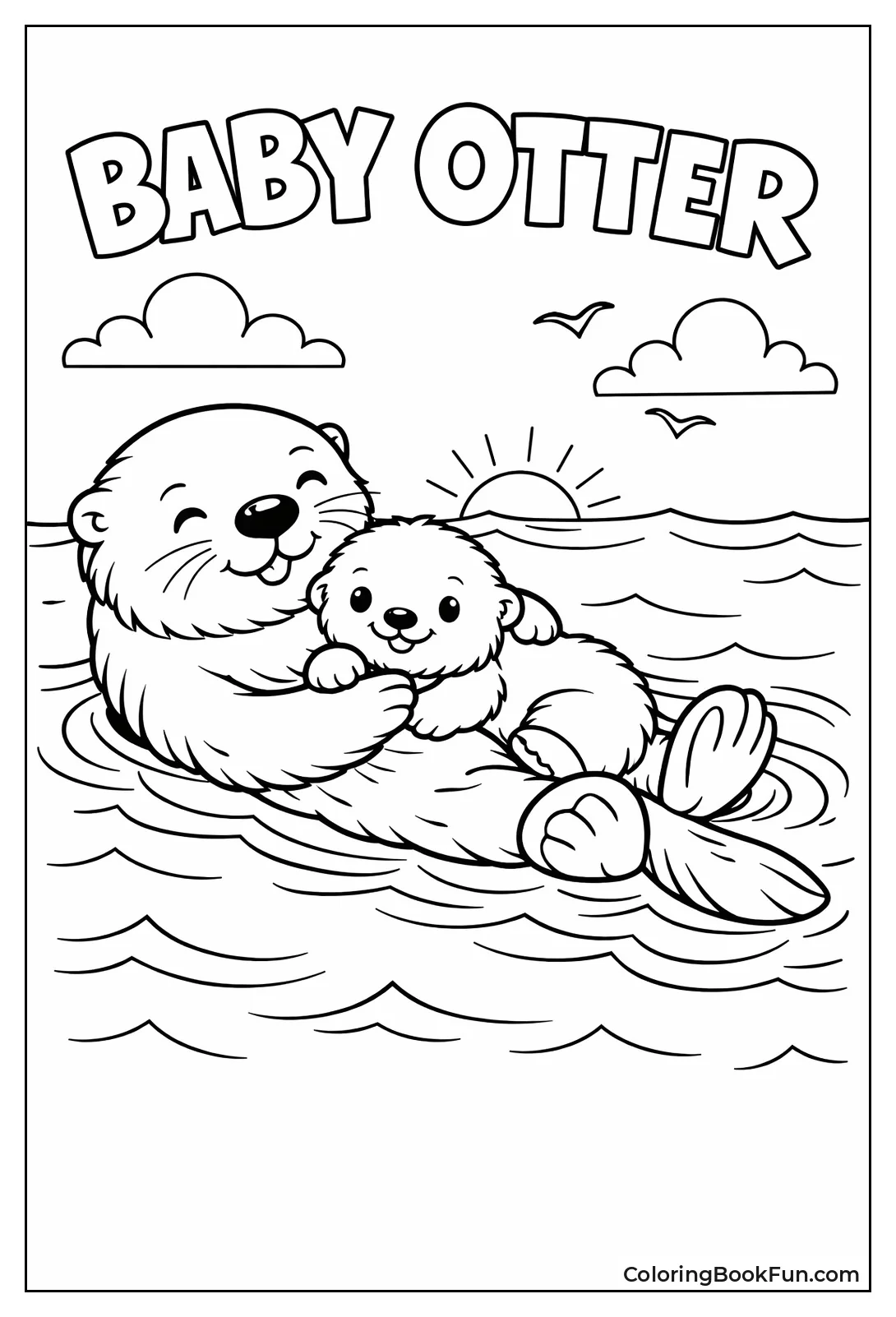 Mom and Baby Otter Float