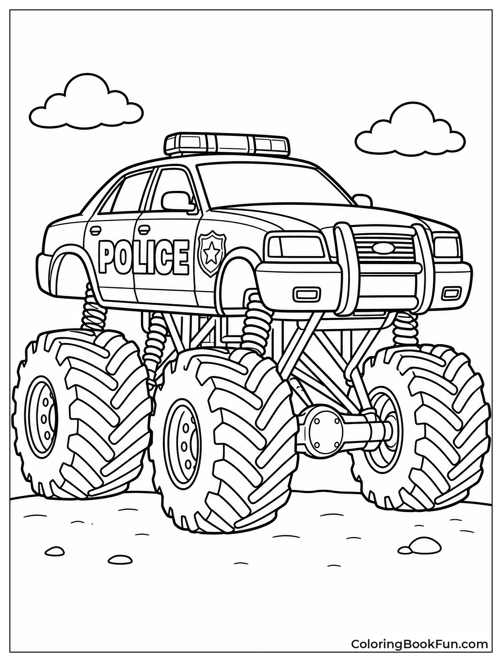 Giant Monster Truck Police Car