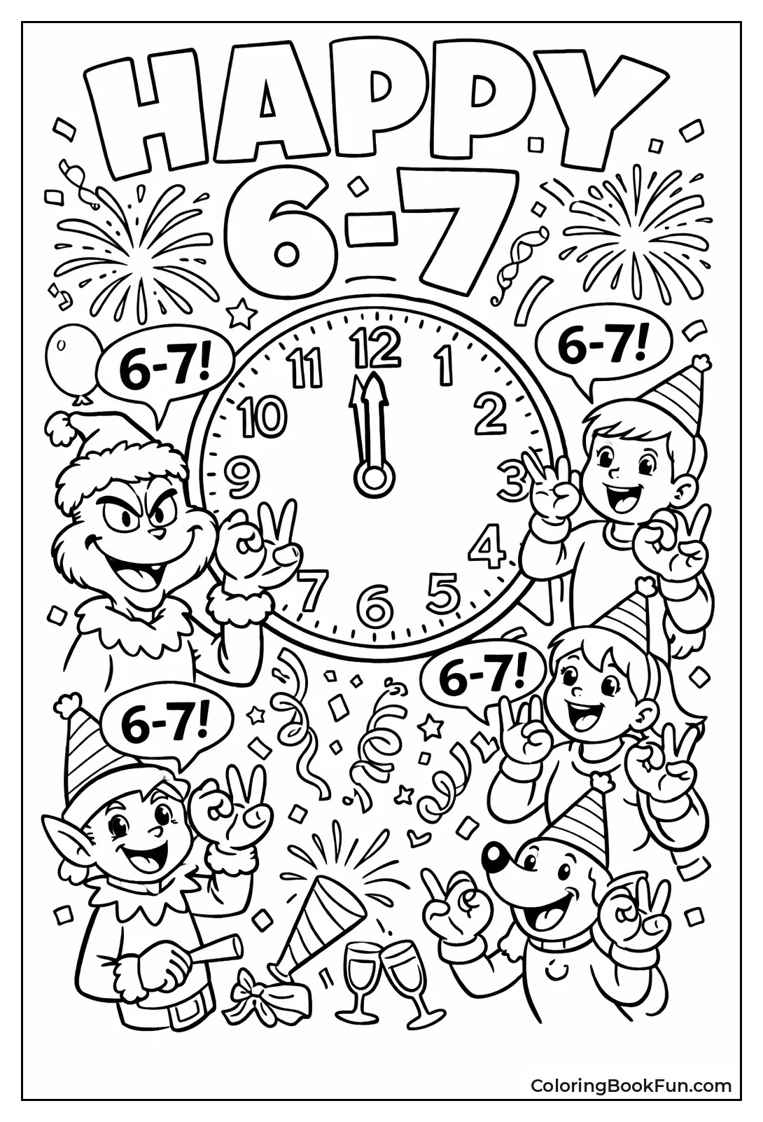 New Year 6 7 Countdown