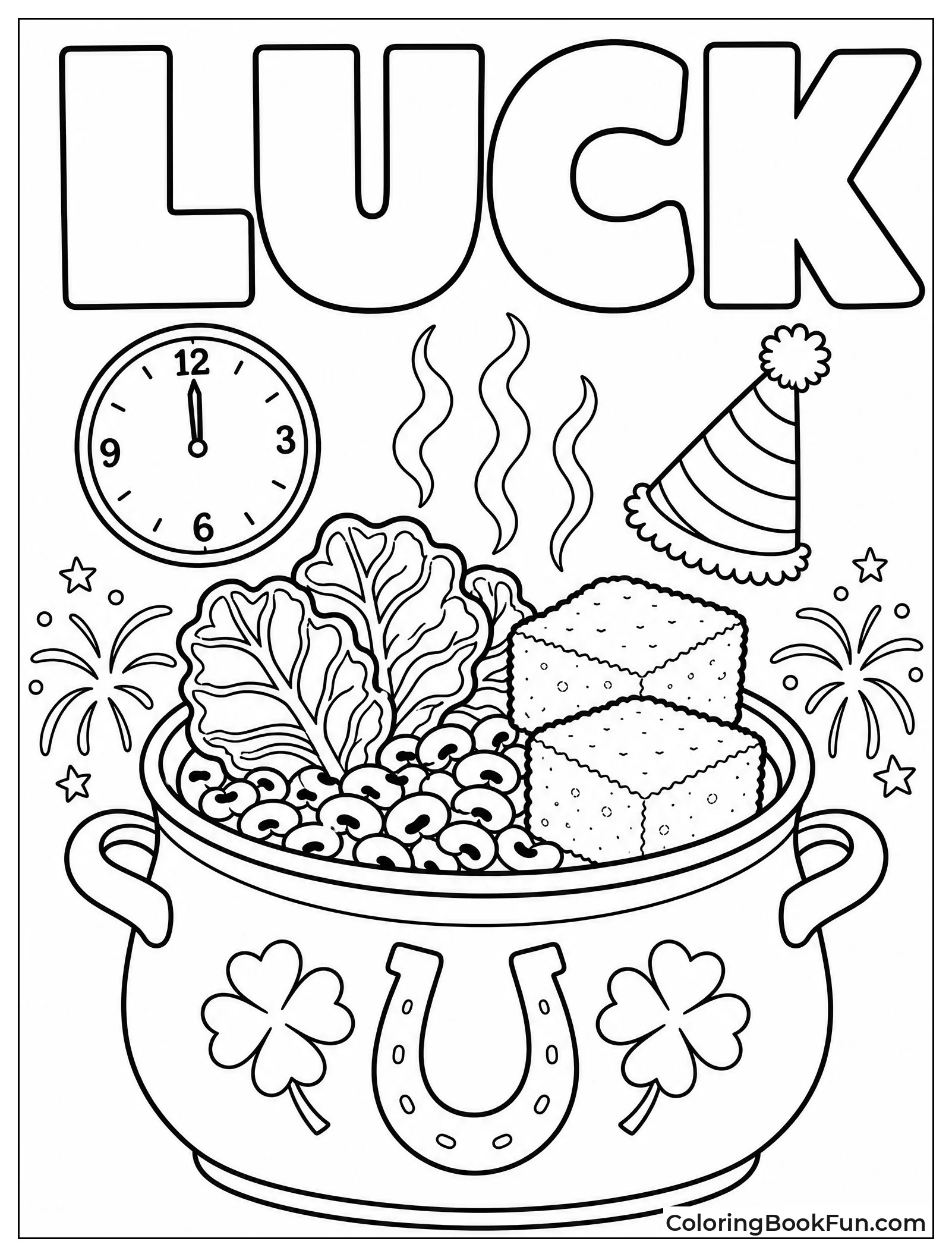 Pot of Lucky Peas and Greens
