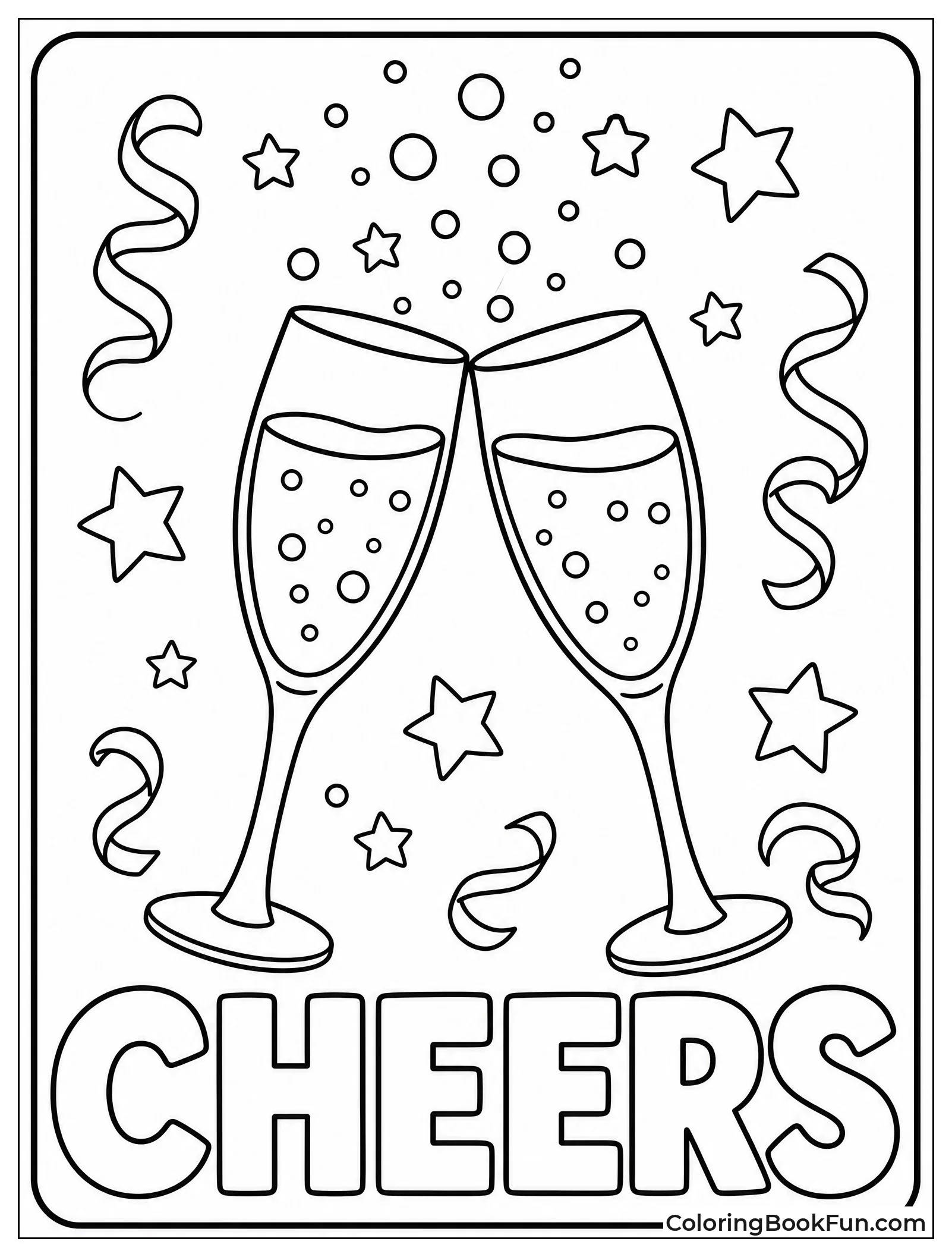 Glasses Clinking with Bubbles Rising