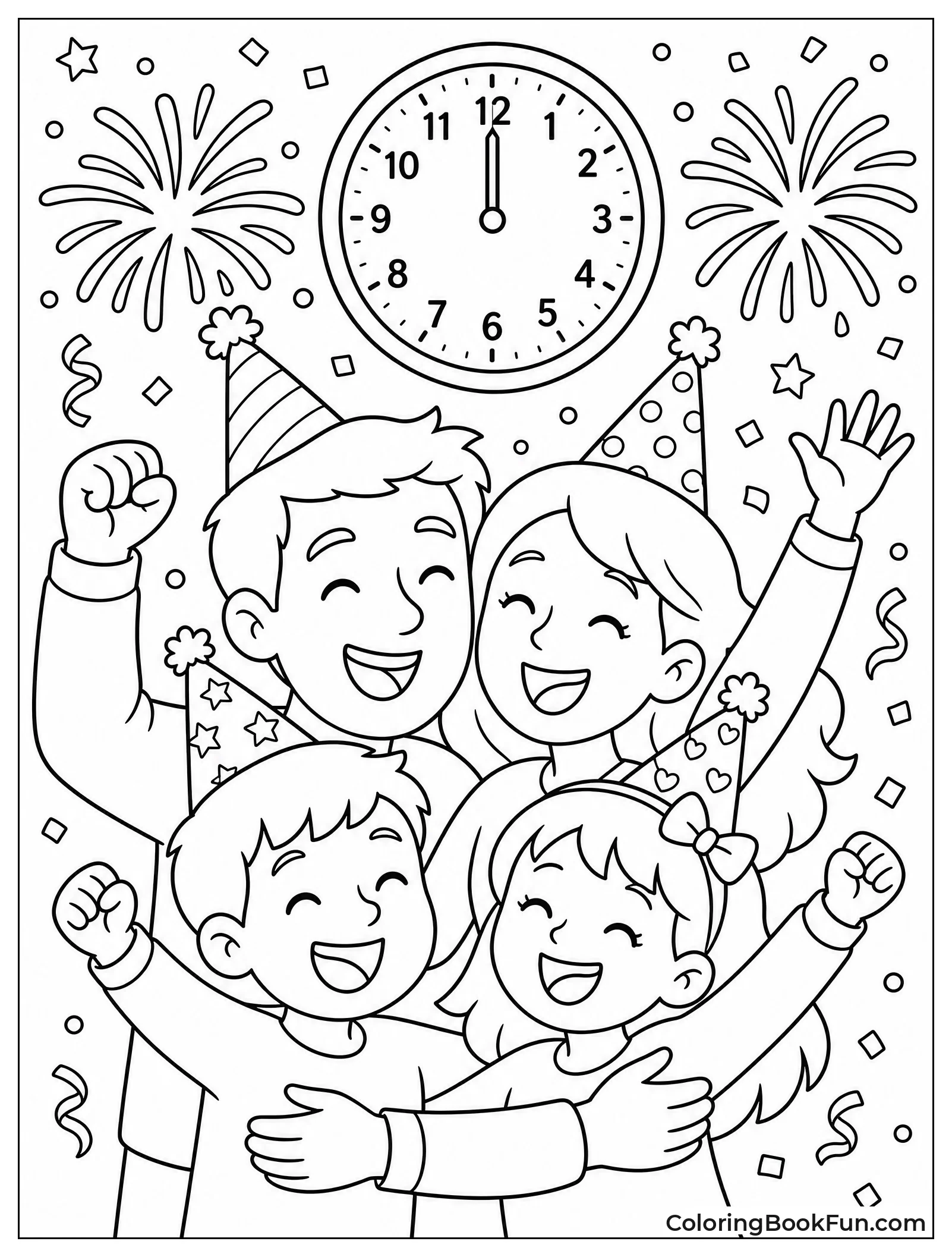 Family Hugging at the Midnight Hour
