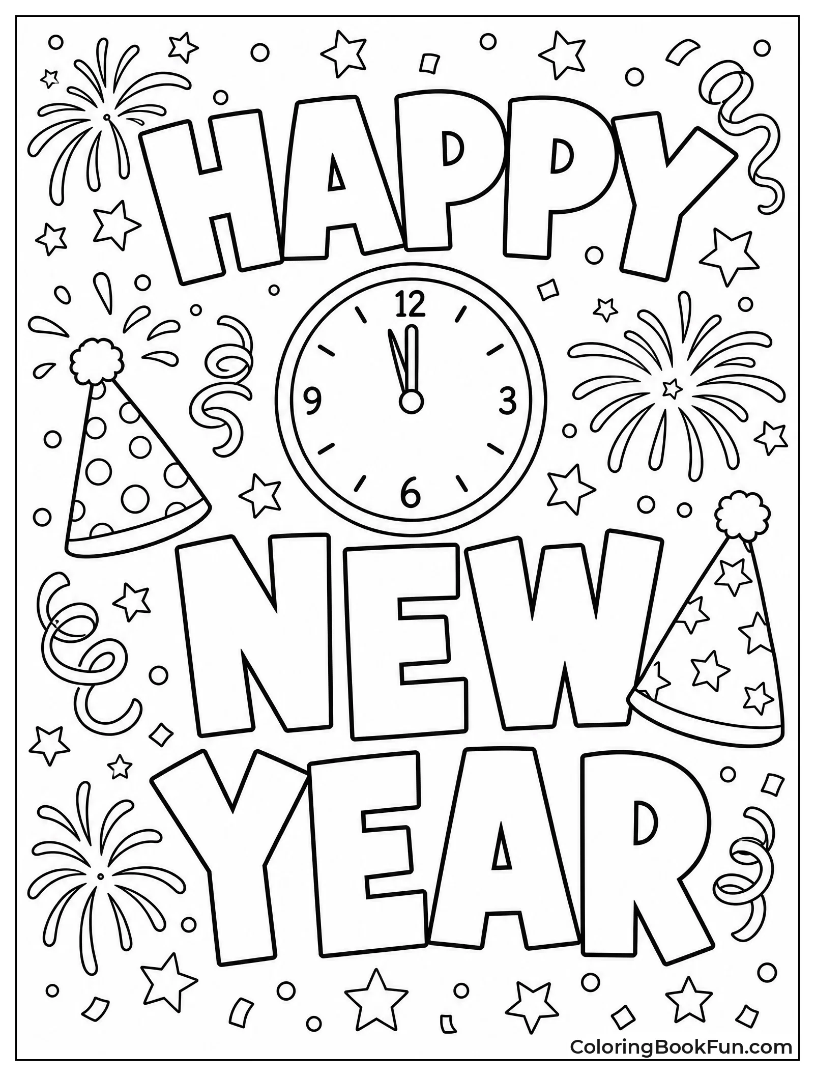 Big Banner Saying Happy New Year