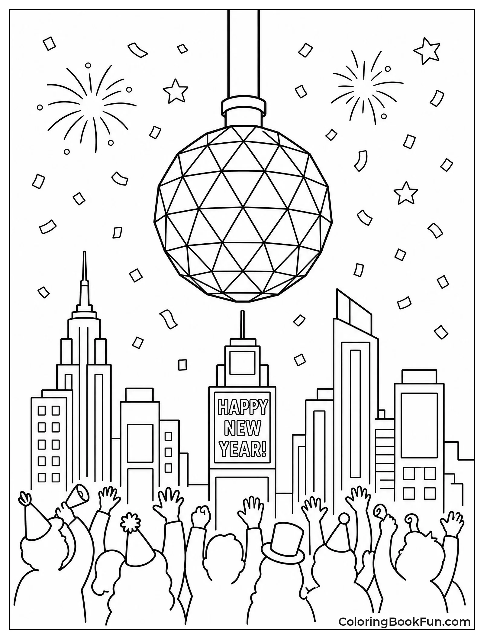 Crystal Ball Dropping in Times Square