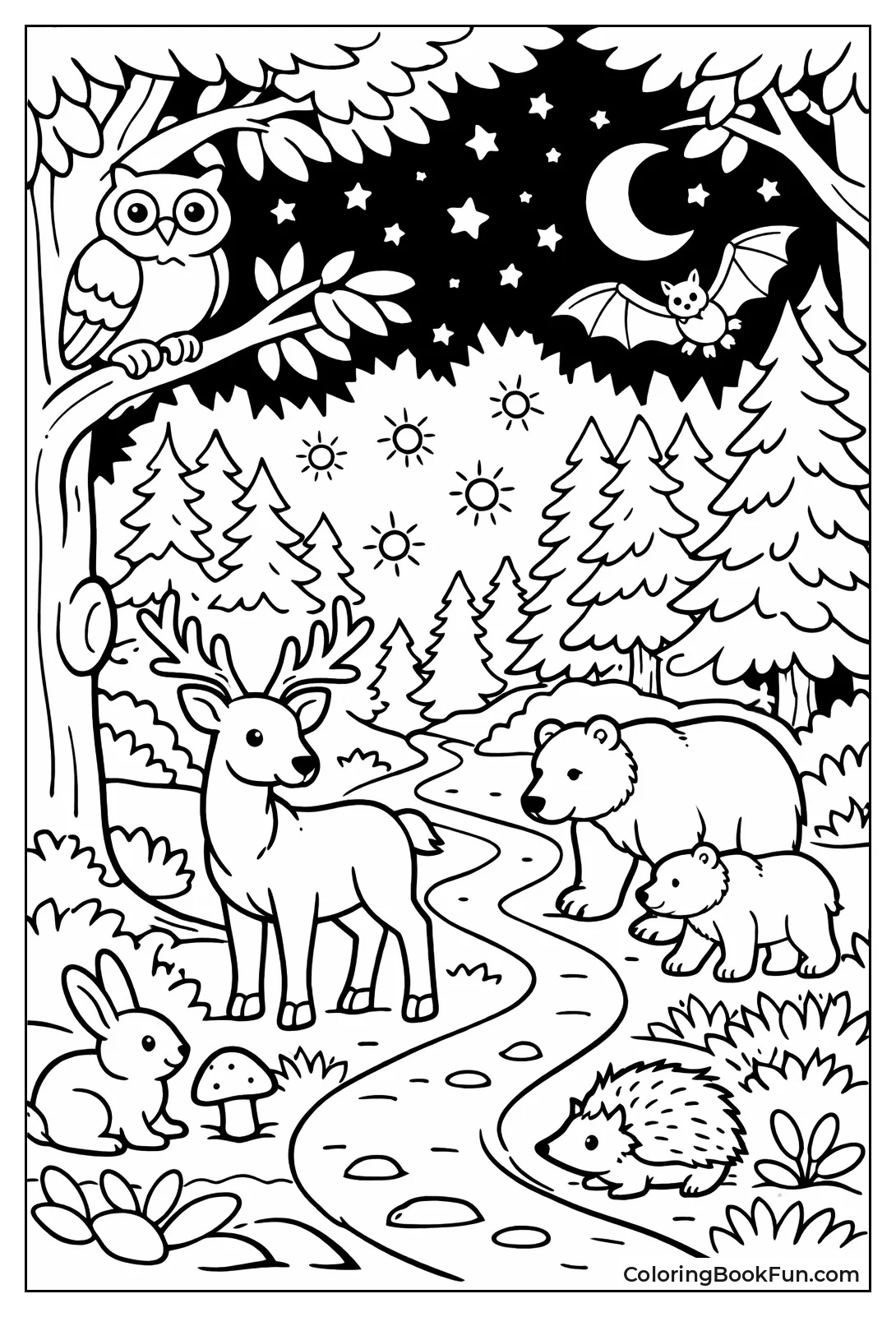 Night Forest Fireflies