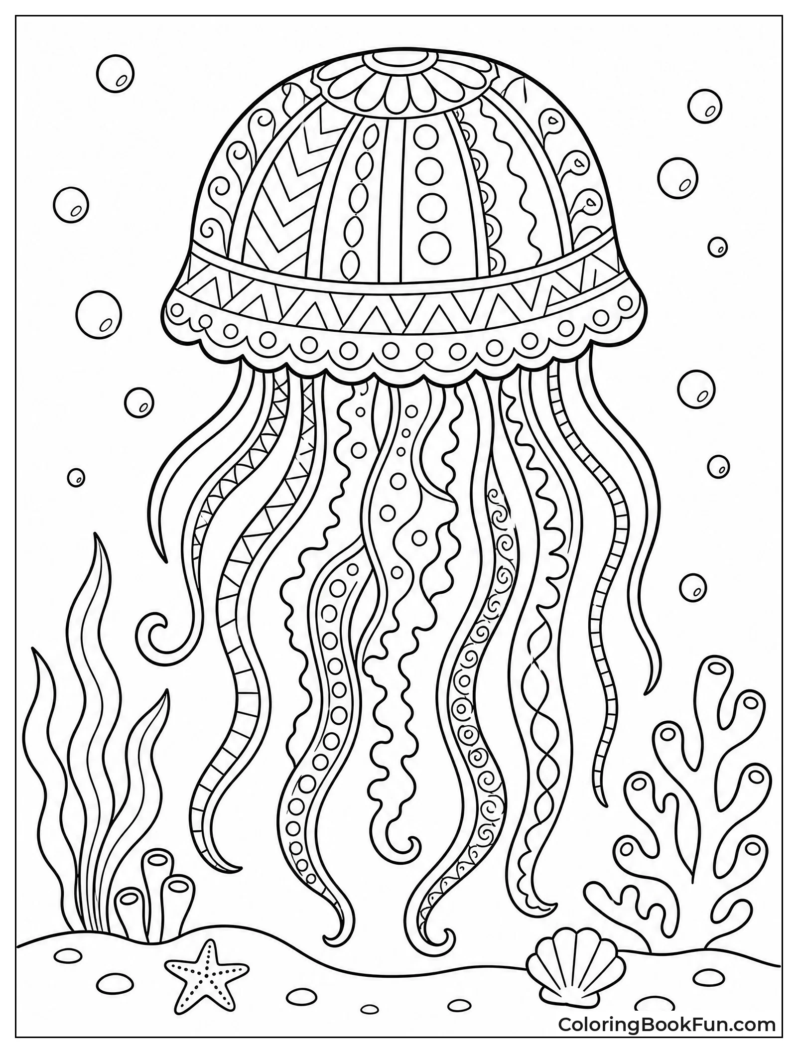 Jellyfish Shows Swirling Patterns