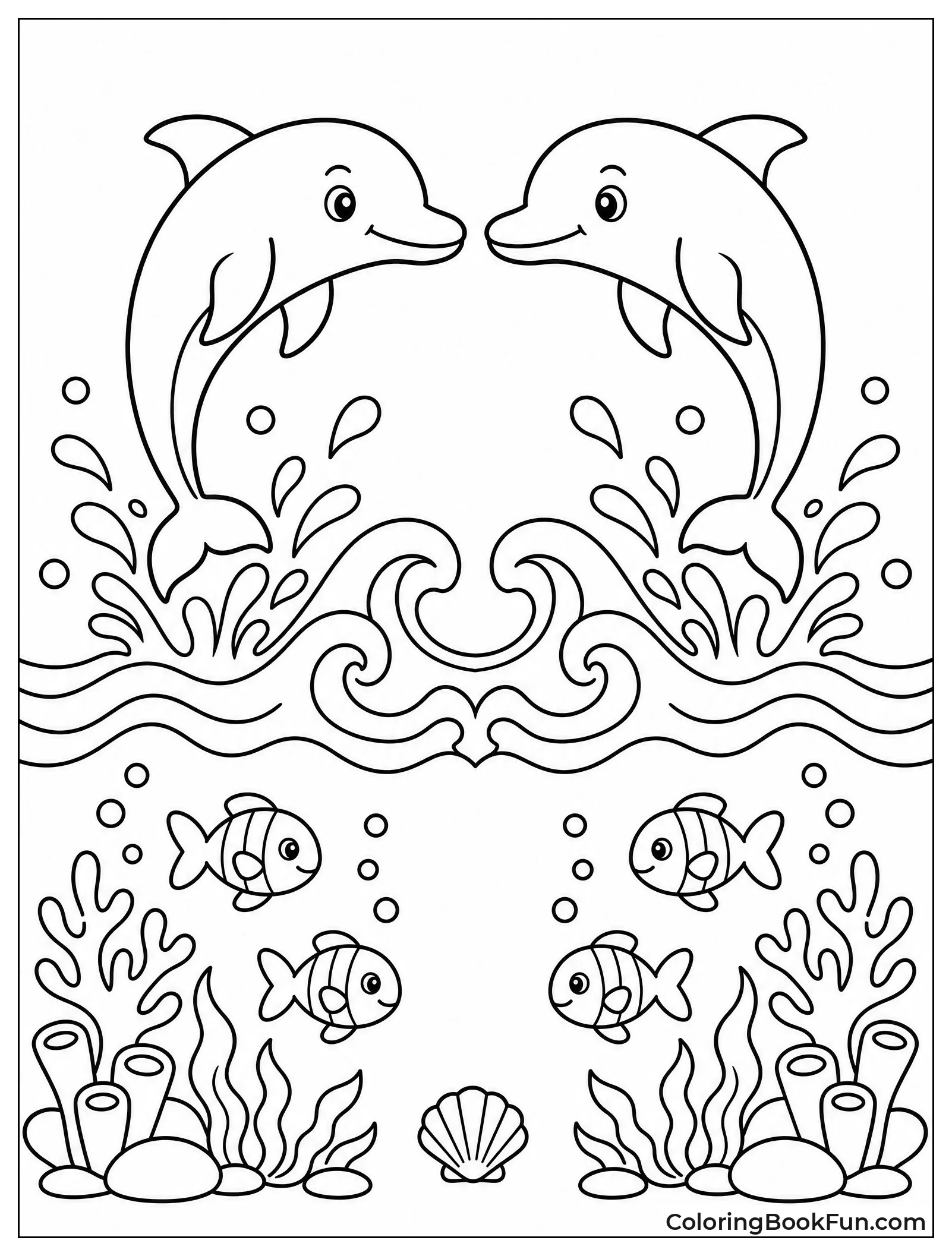 Dolphins Leap in Perfect Symmetry