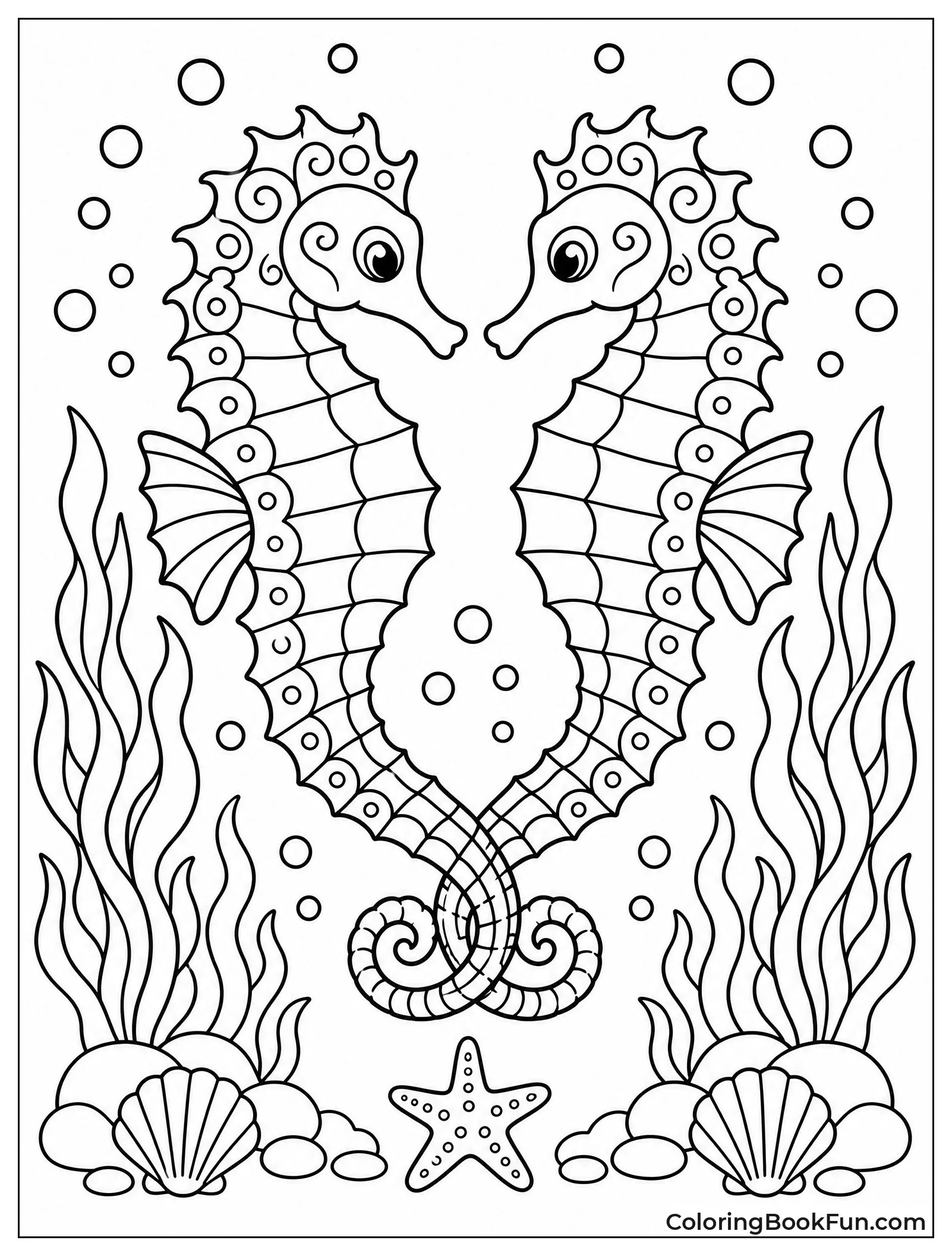 Seahorses Twine Tails Together