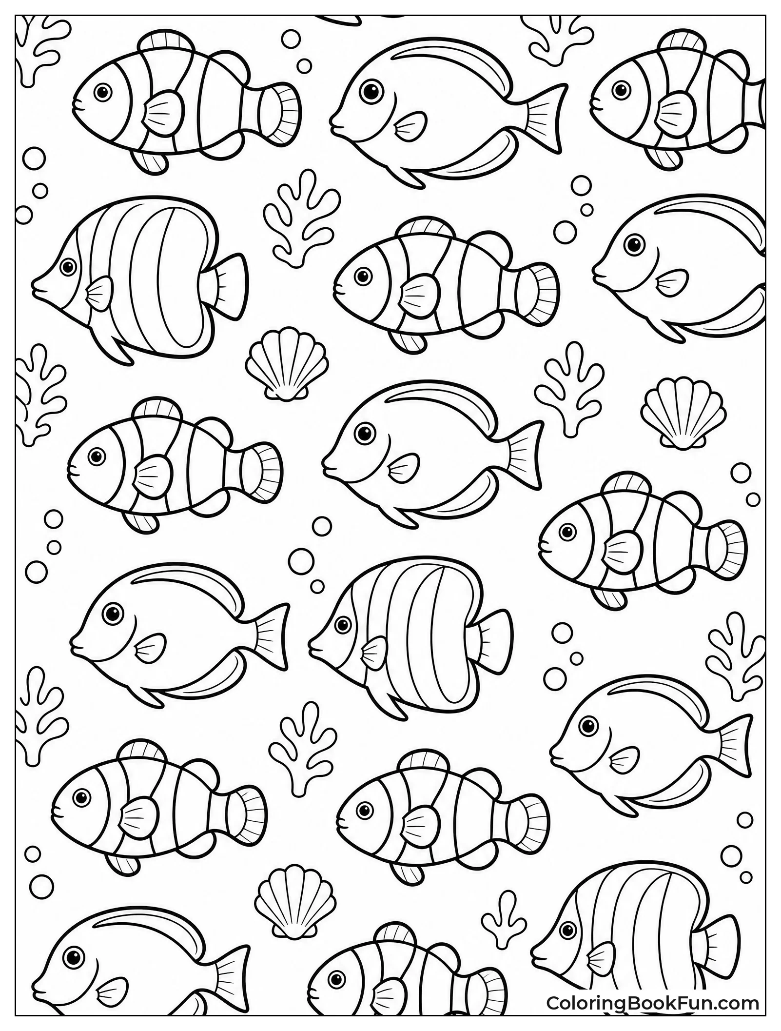 Tropical Fish Repeat in Pattern