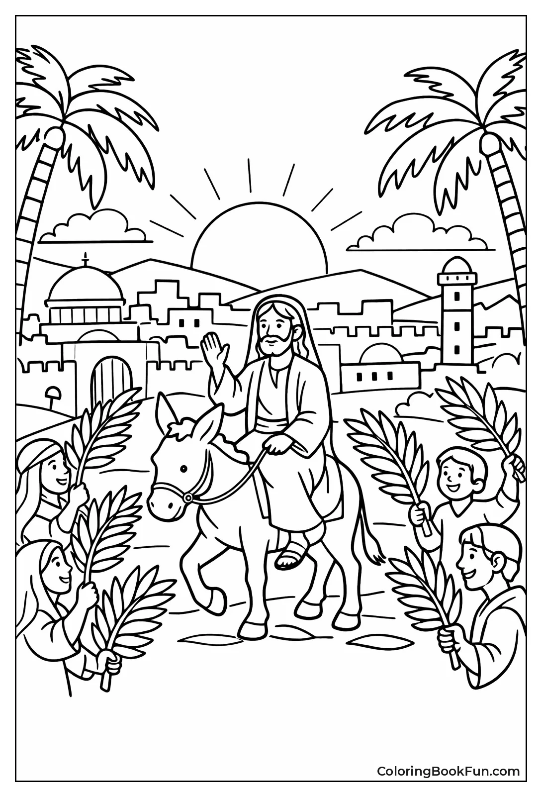 Jerusalem Sunset Silhouette