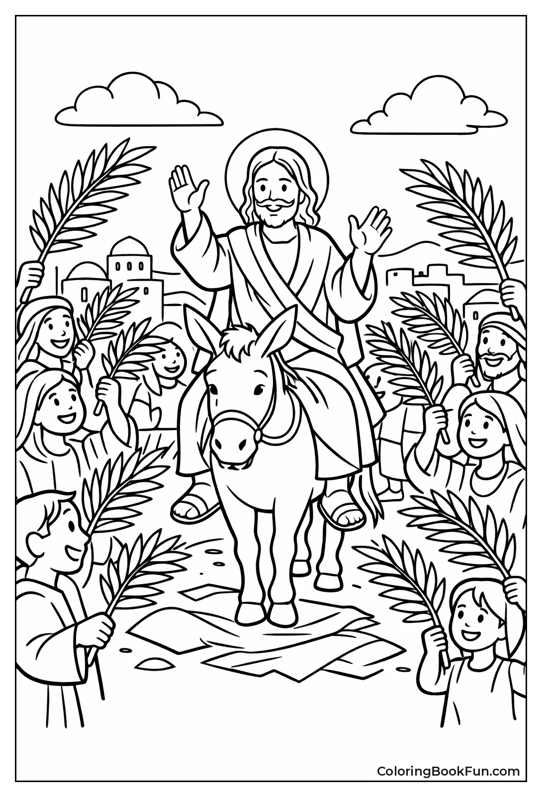 Jesus Blessing Crowd