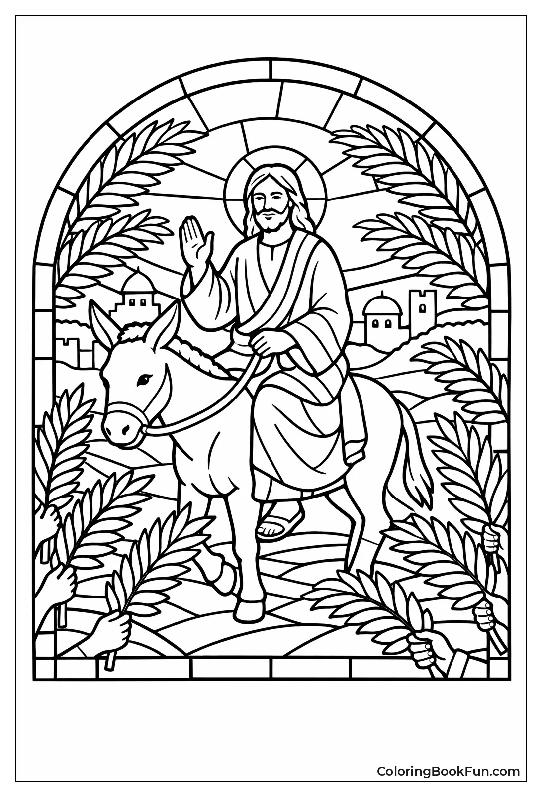 Stained Glass Triumphal Entry