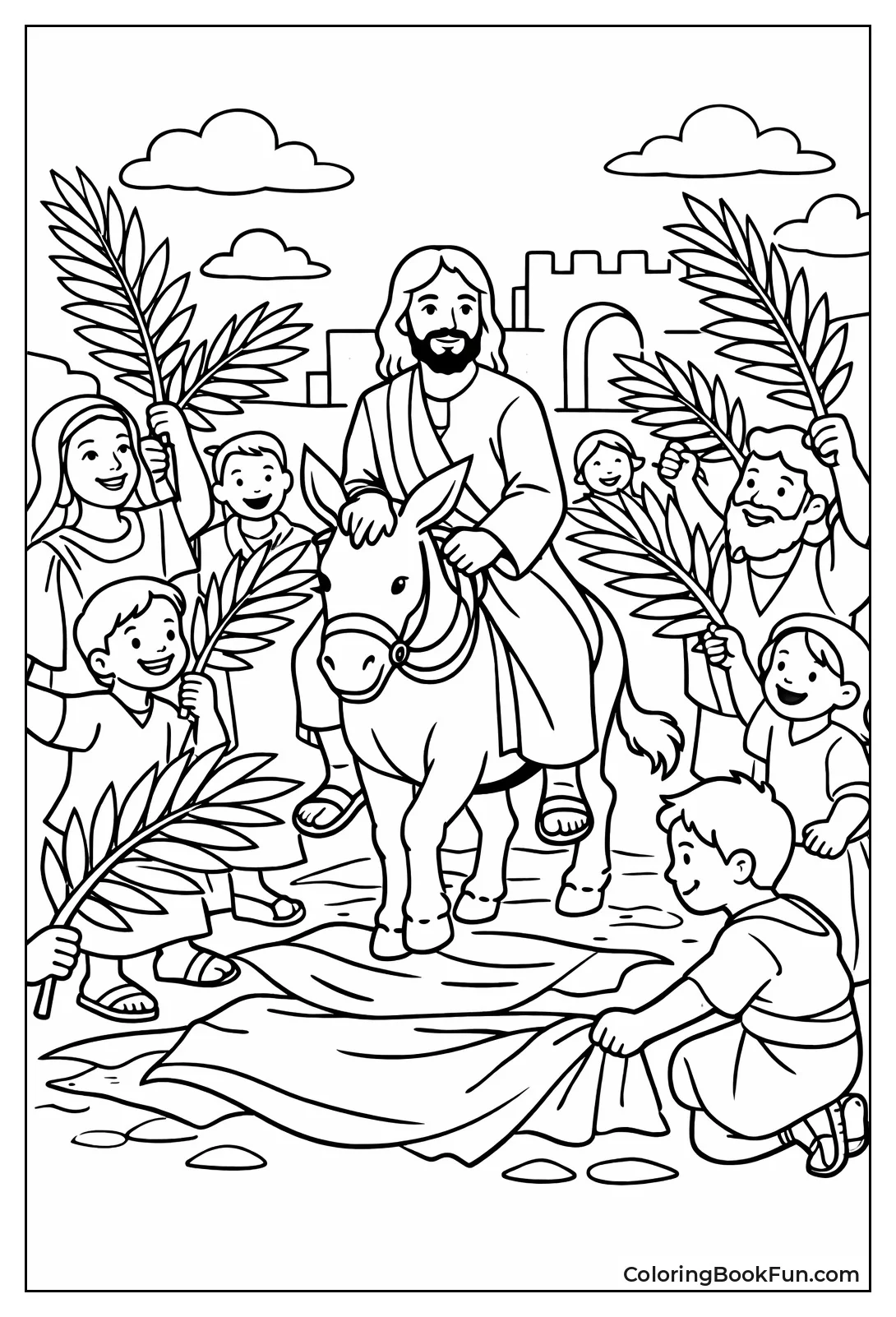 Waving Palm Branches