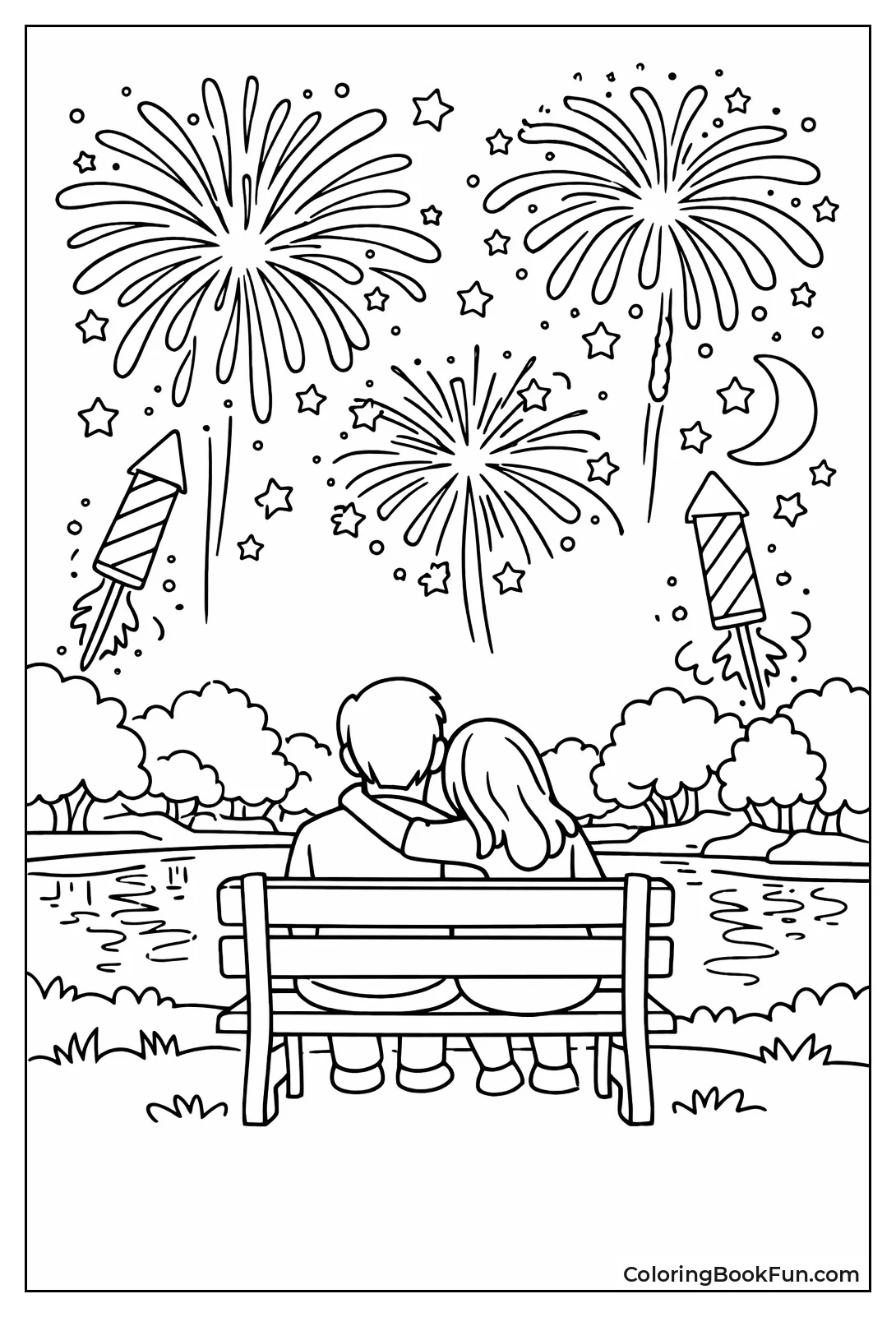Park Bench Fireworks