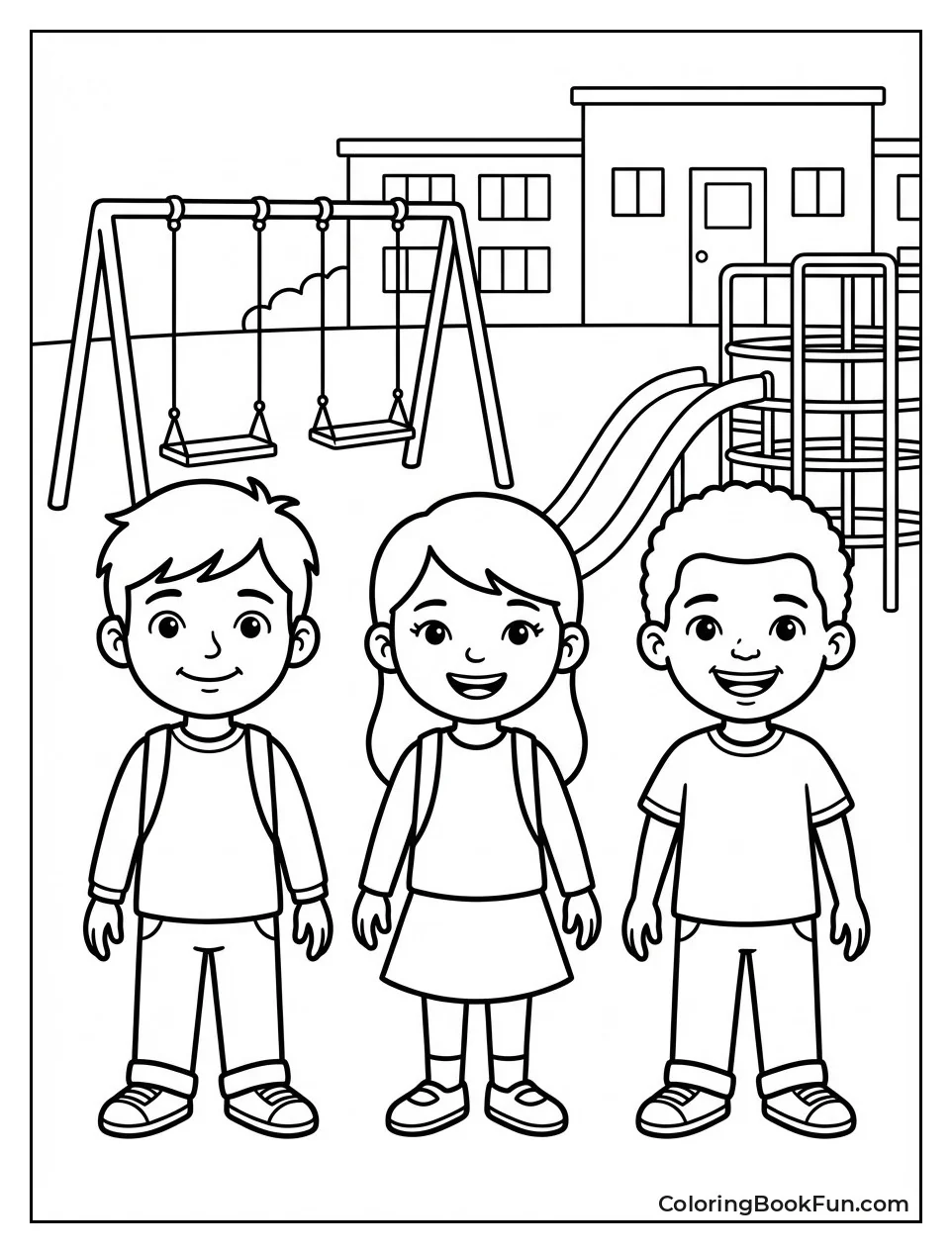 Daytime Friends at School