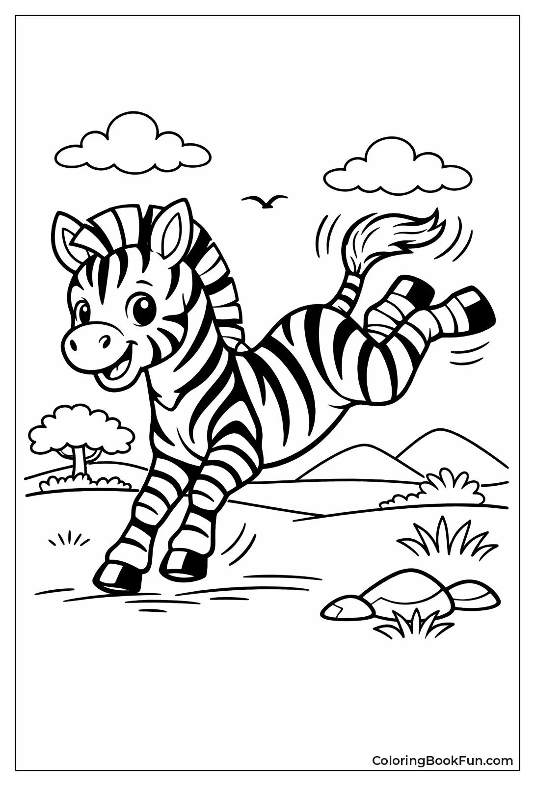 Playful Zebra Kick