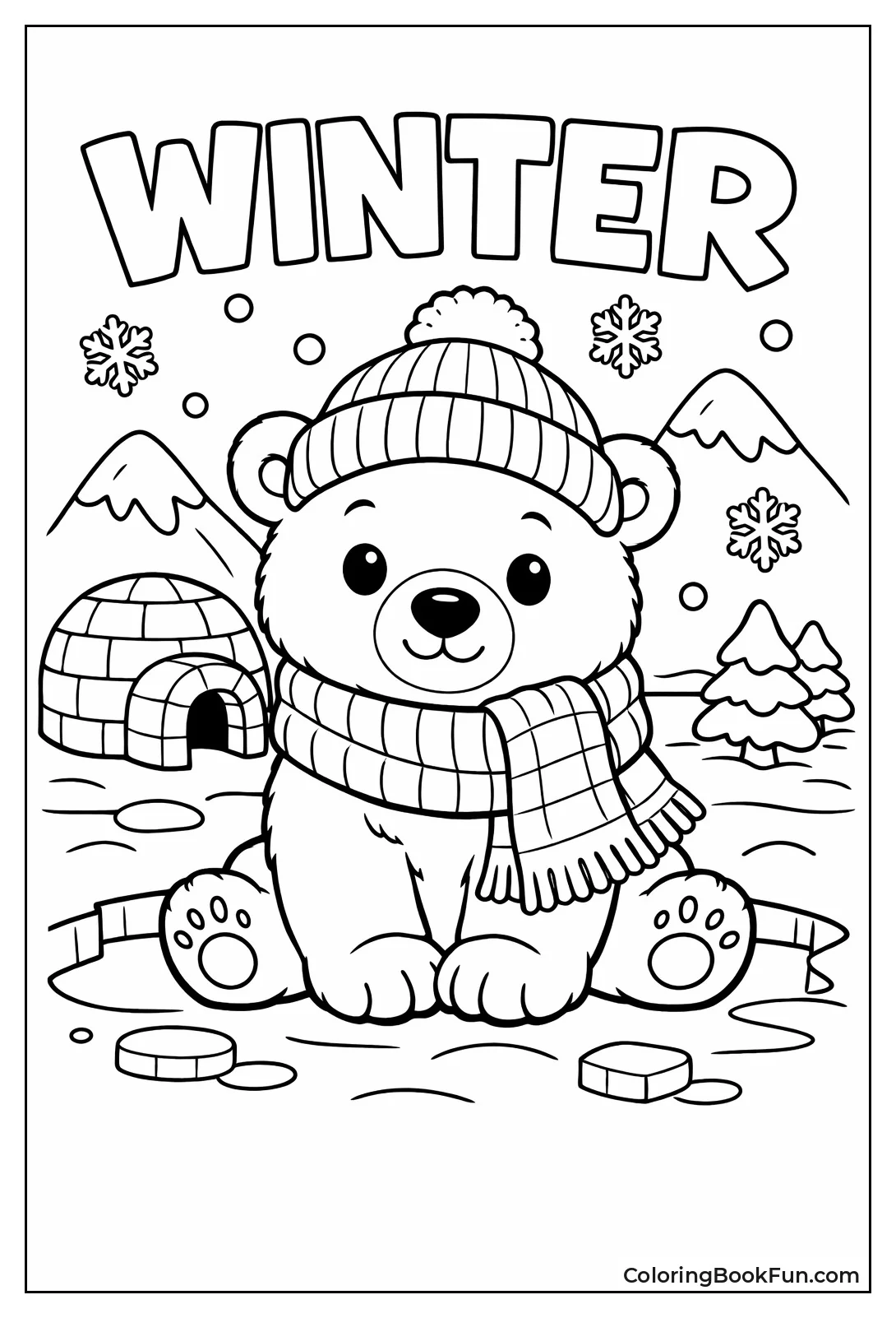 Scarfed Cartoon Bear