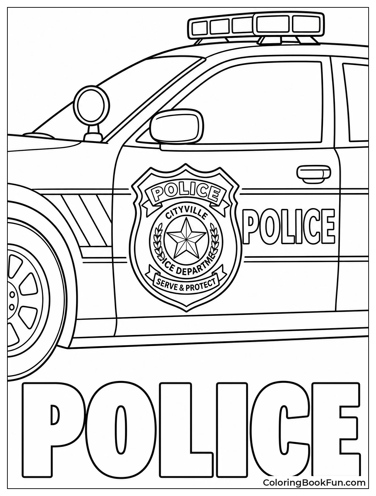Close Look at Police Door Badge