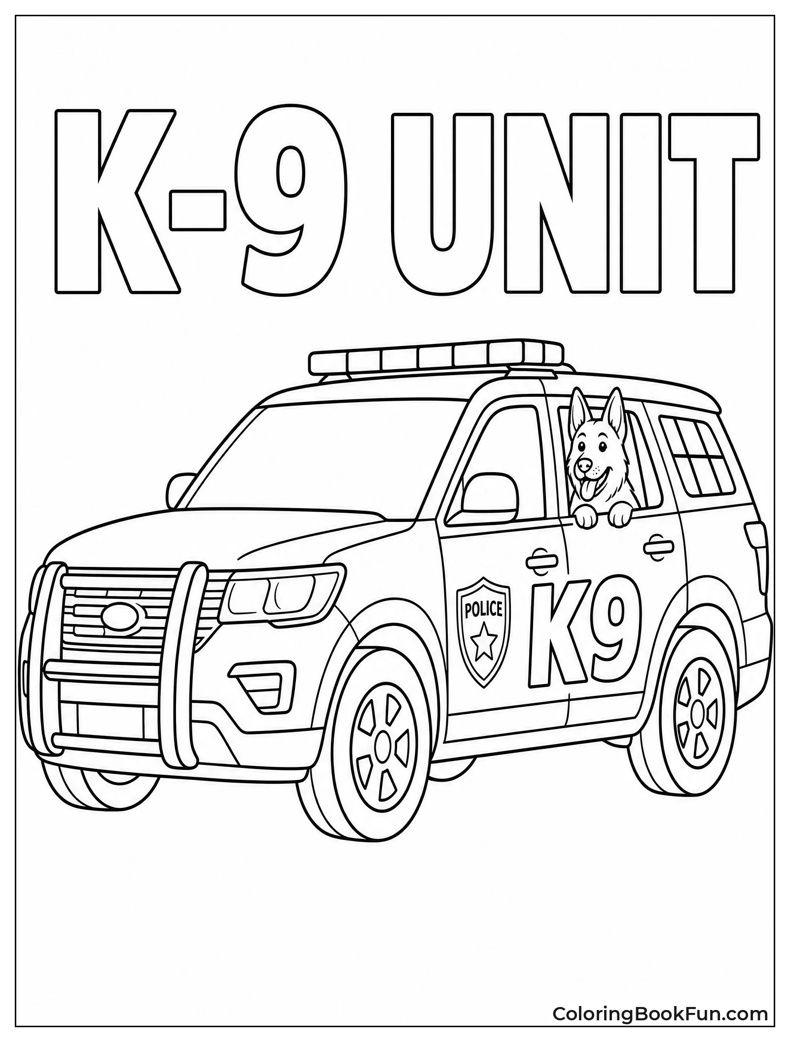 K9 Police SUV with Dog Inside