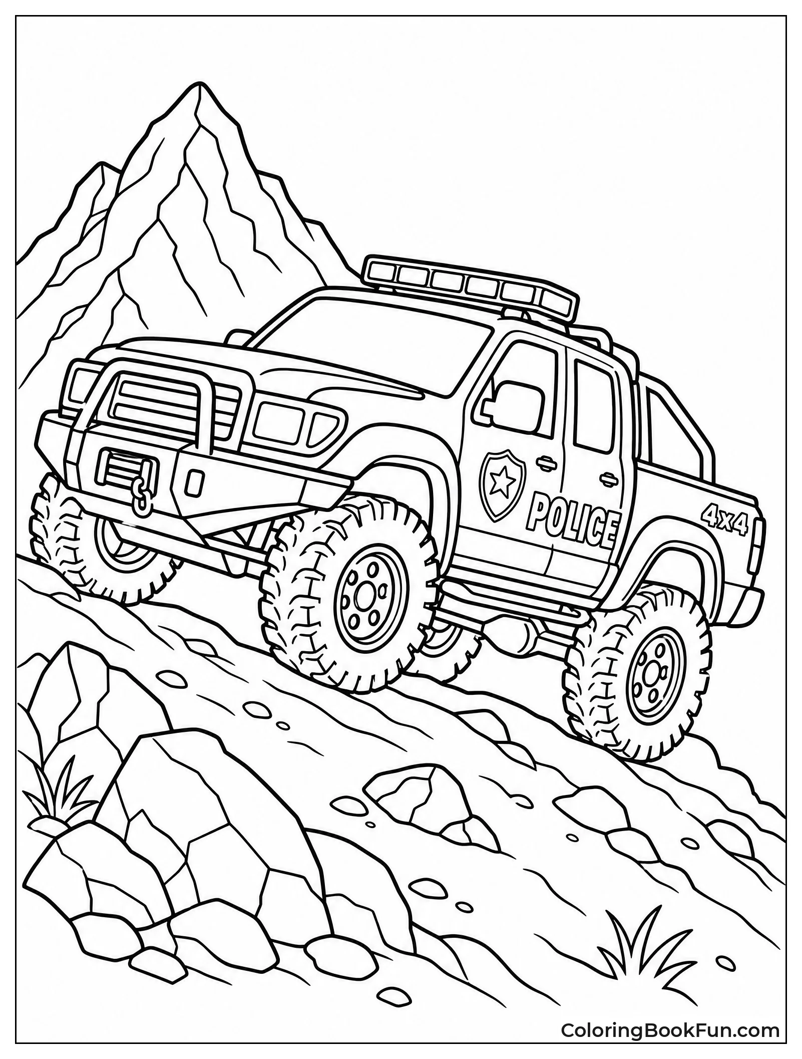 Tough 4x4 Climbing Rocky Mountain