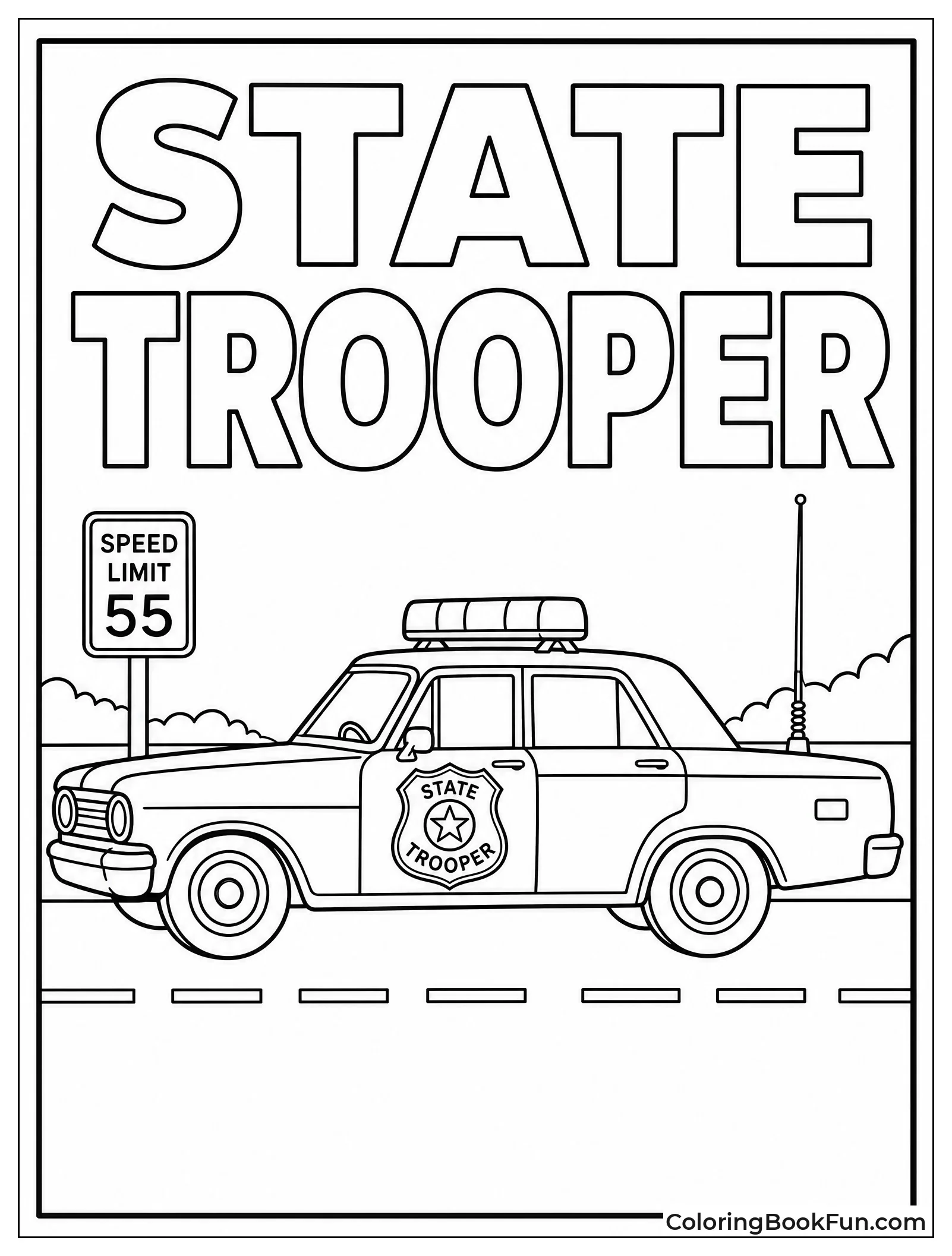 Classic State Trooper on Highway