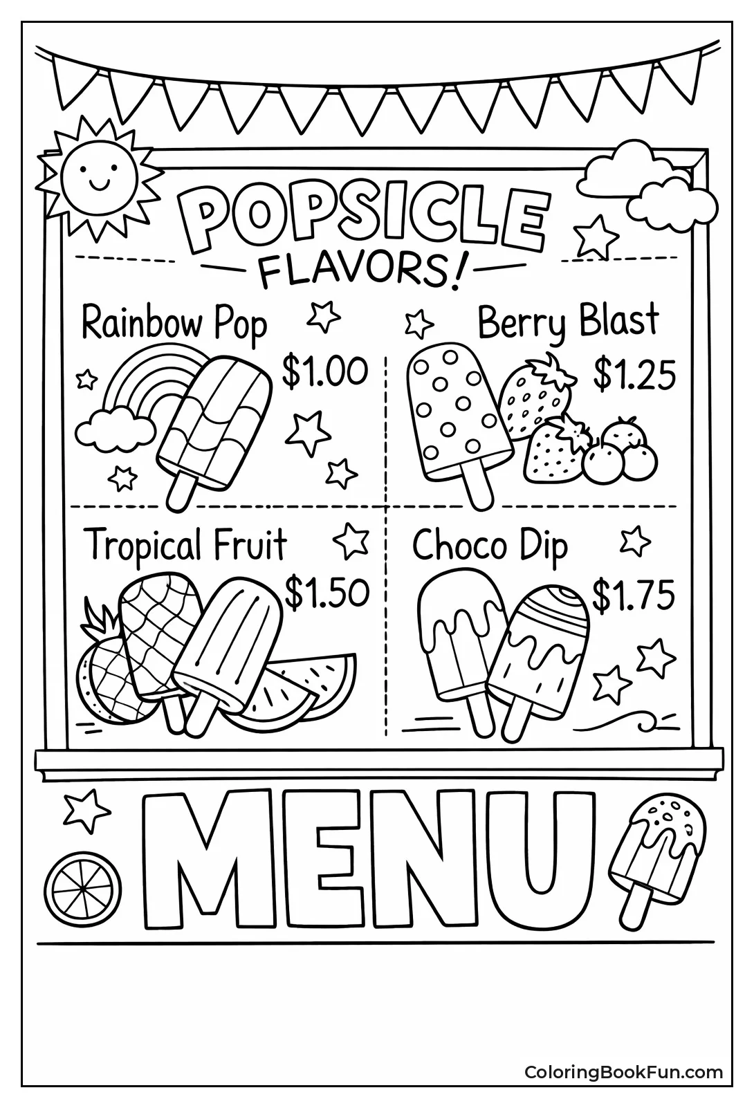 Flavor Menu Chalkboard