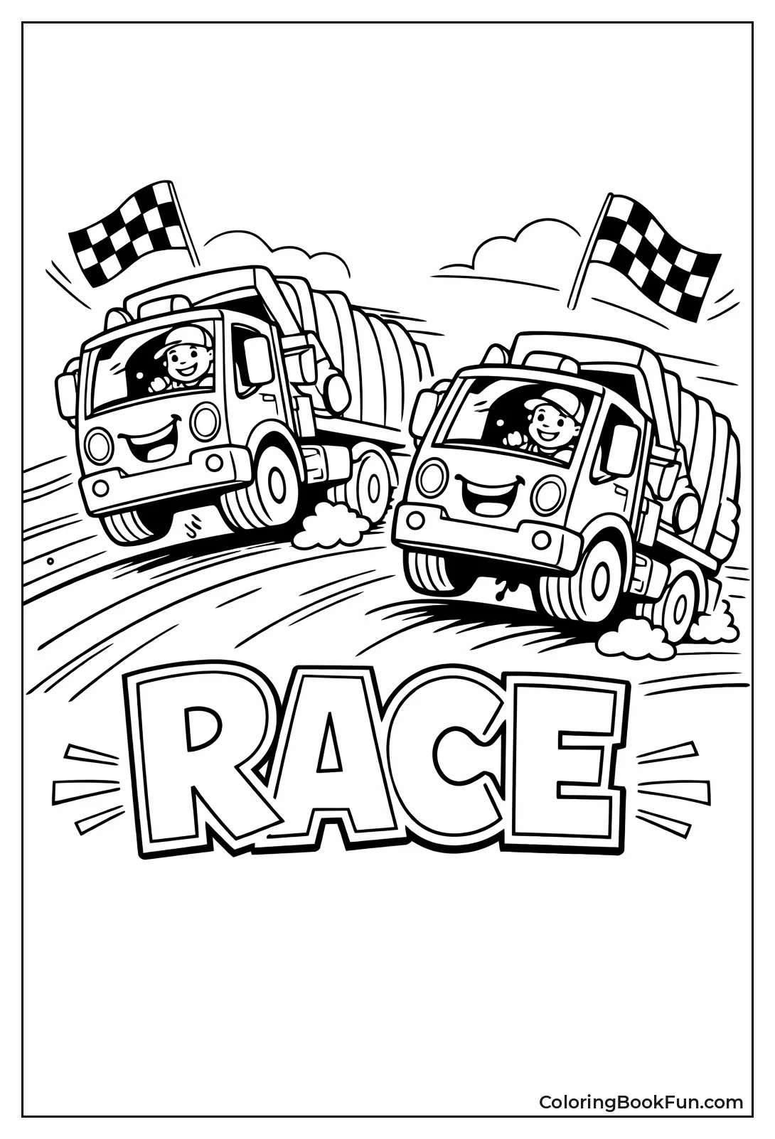 Racing Garbage Trucks