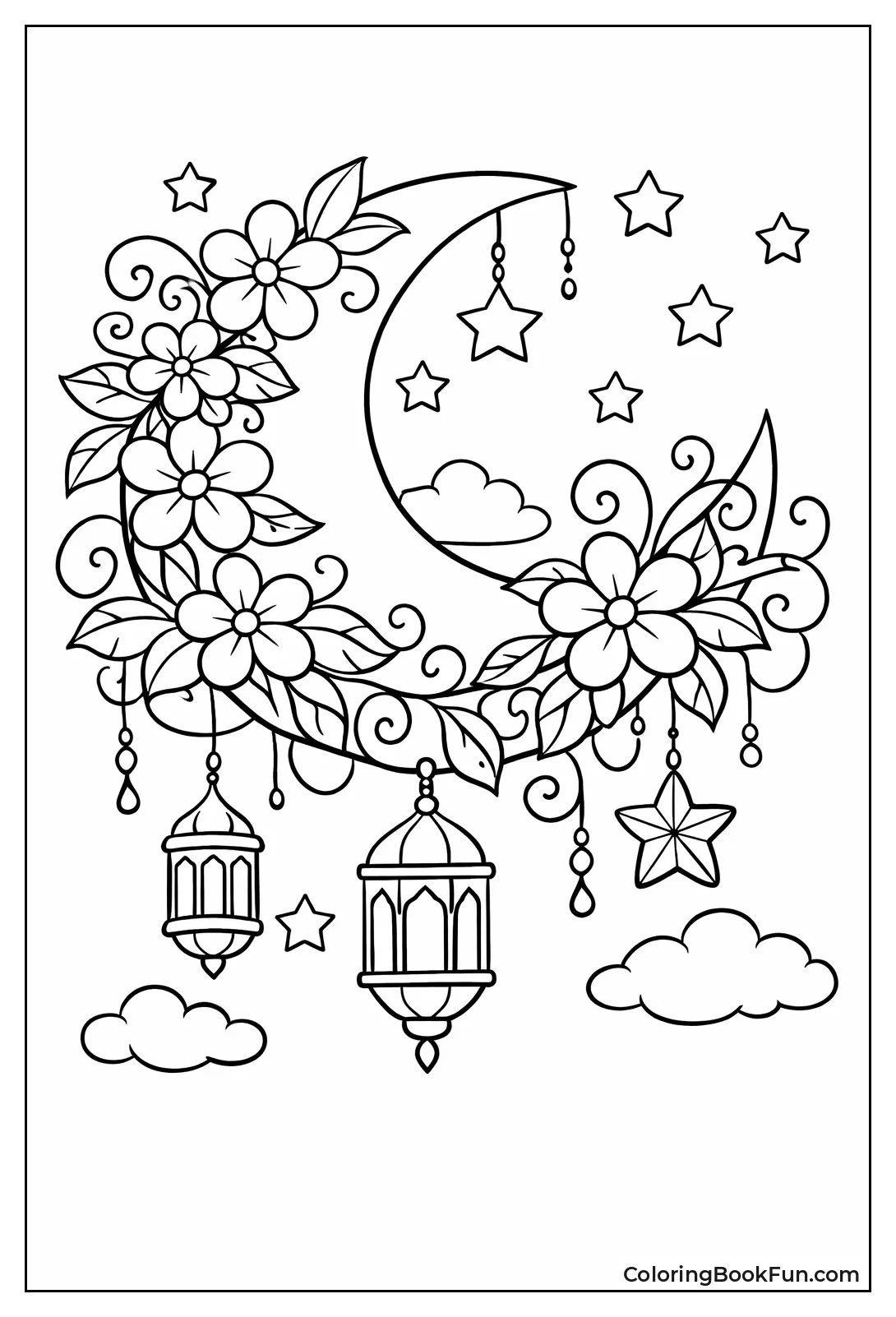 Floral Moon Design