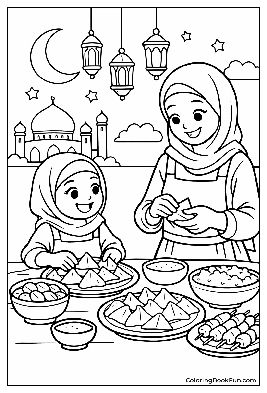 Helping Mom in Kitchen