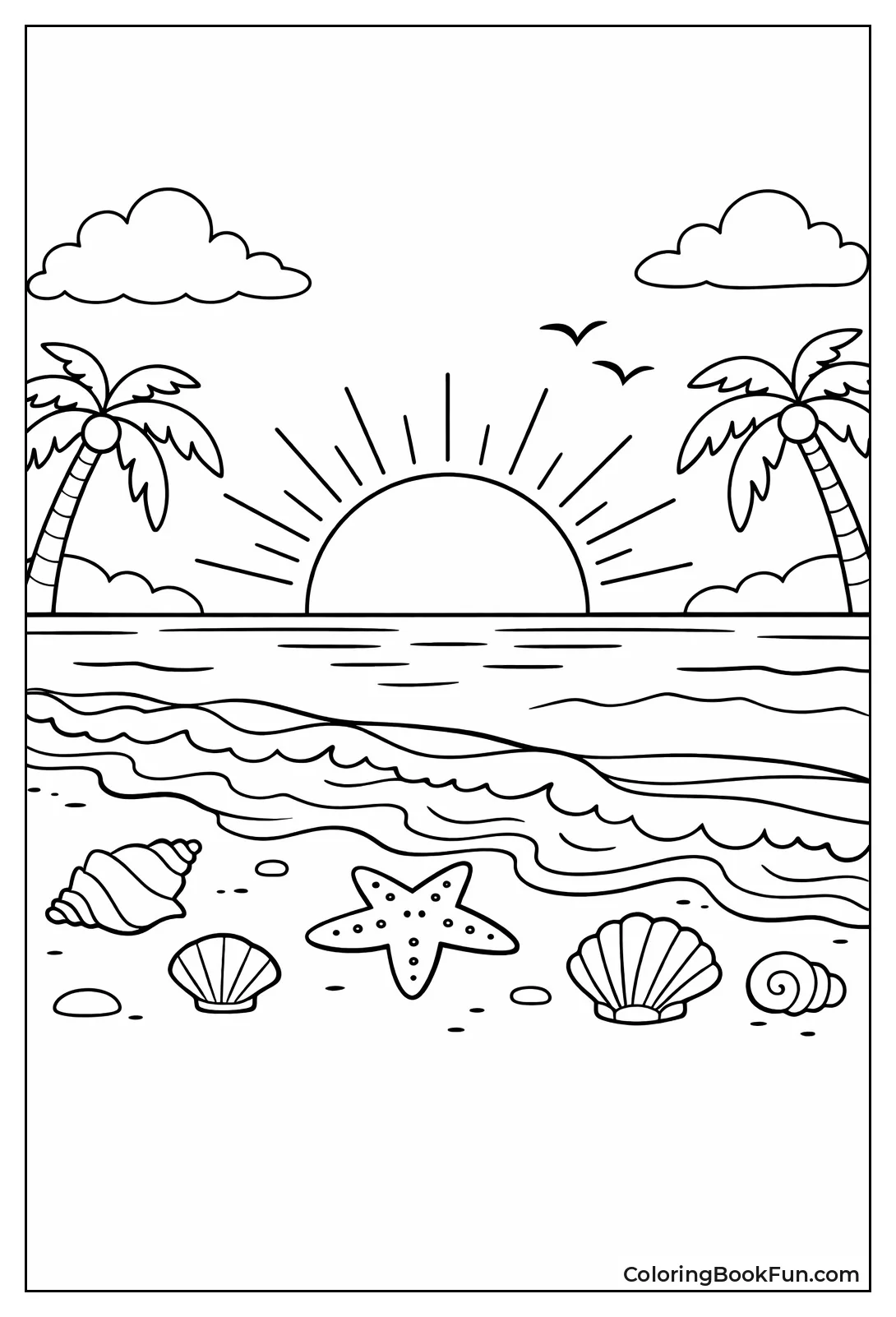 Realistic Beach Sunset